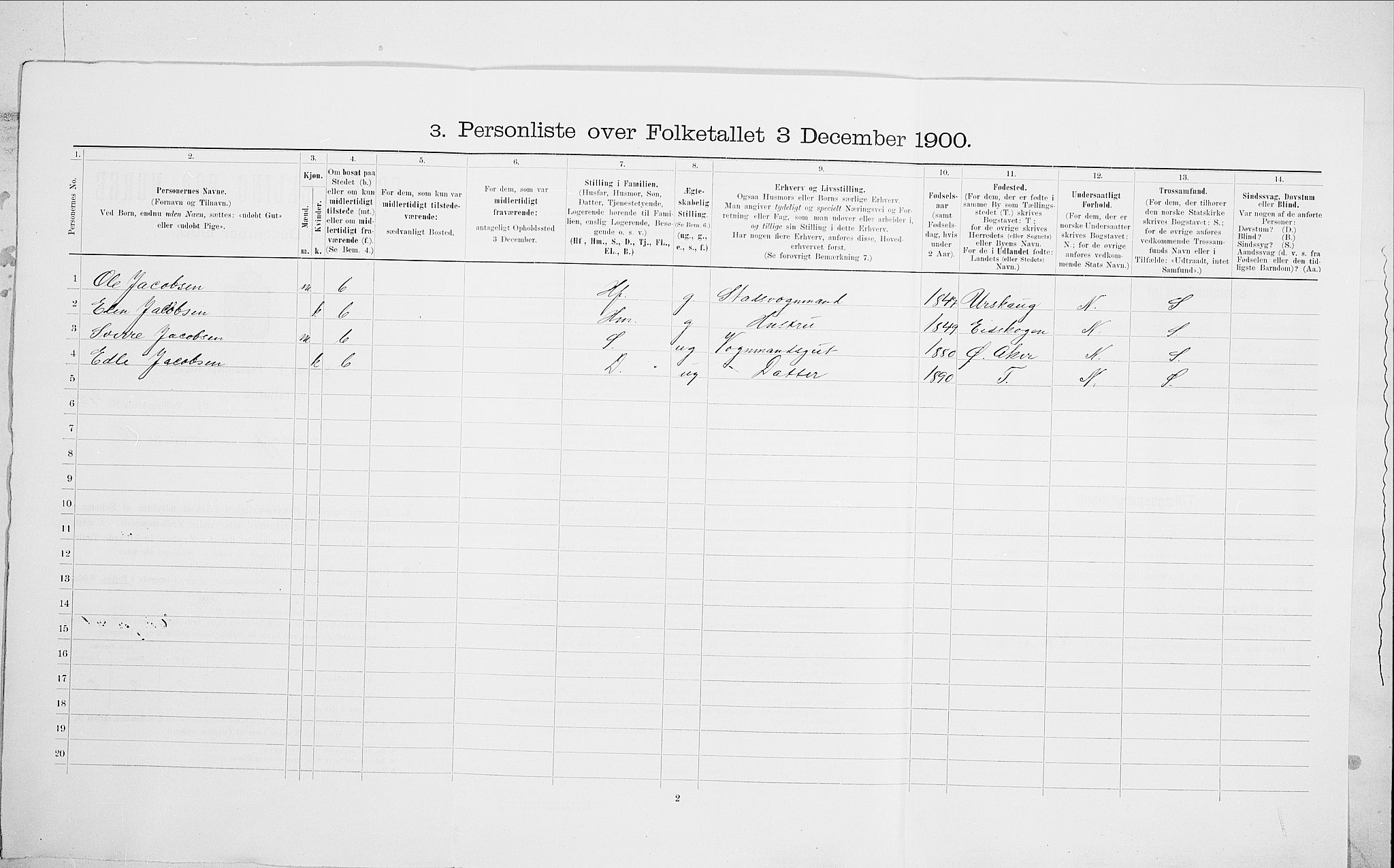 SAO, Folketelling 1900 for 0301 Kristiania kjøpstad, 1900, s. 75317