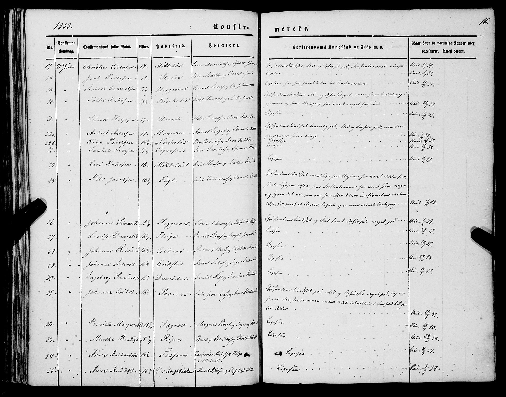 Jølster sokneprestembete, SAB/A-80701/H/Haa/Haaa/L0010: Ministerialbok nr. A 10, 1847-1865, s. 16