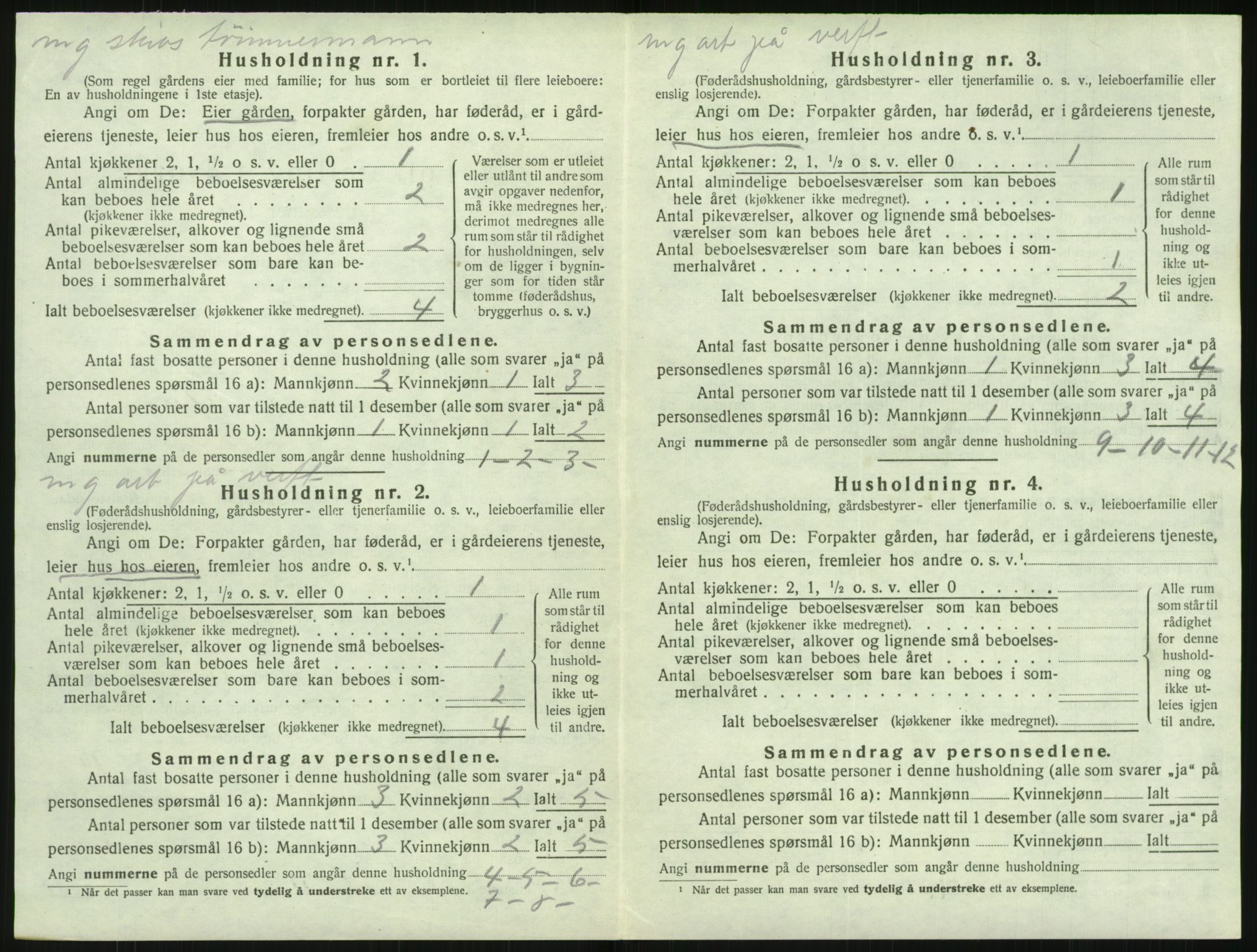 SAK, Folketelling 1920 for 0923 Fjære herred, 1920, s. 788