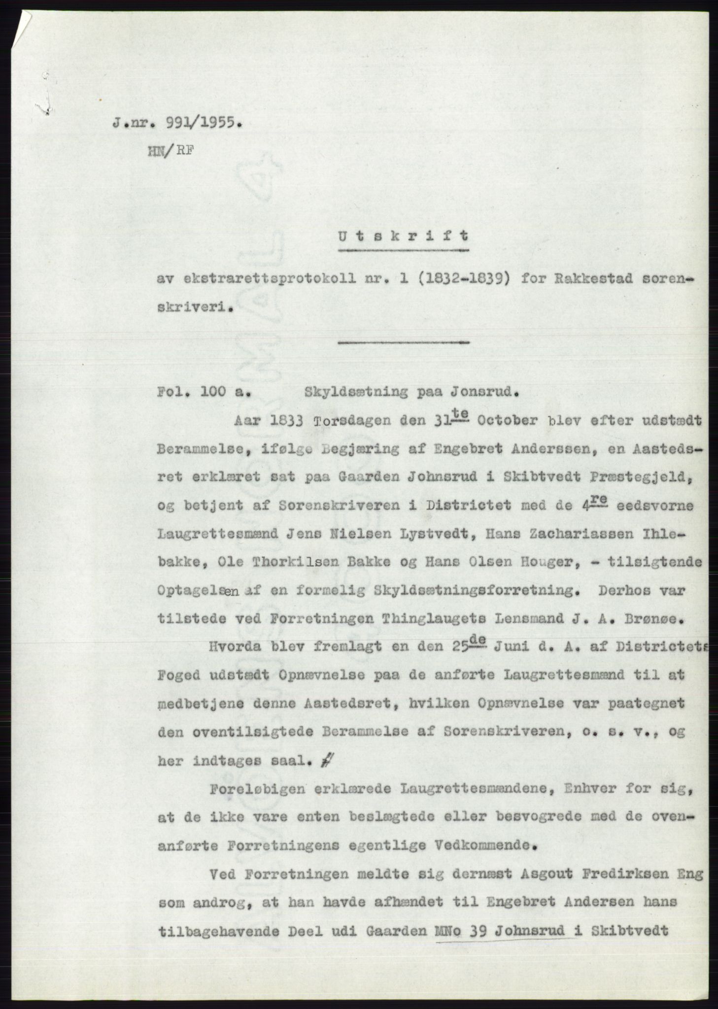 Statsarkivet i Oslo, AV/SAO-A-10621/Z/Zd/L0003: Avskrifter, j.nr 714-1202/1955, 1955, s. 206