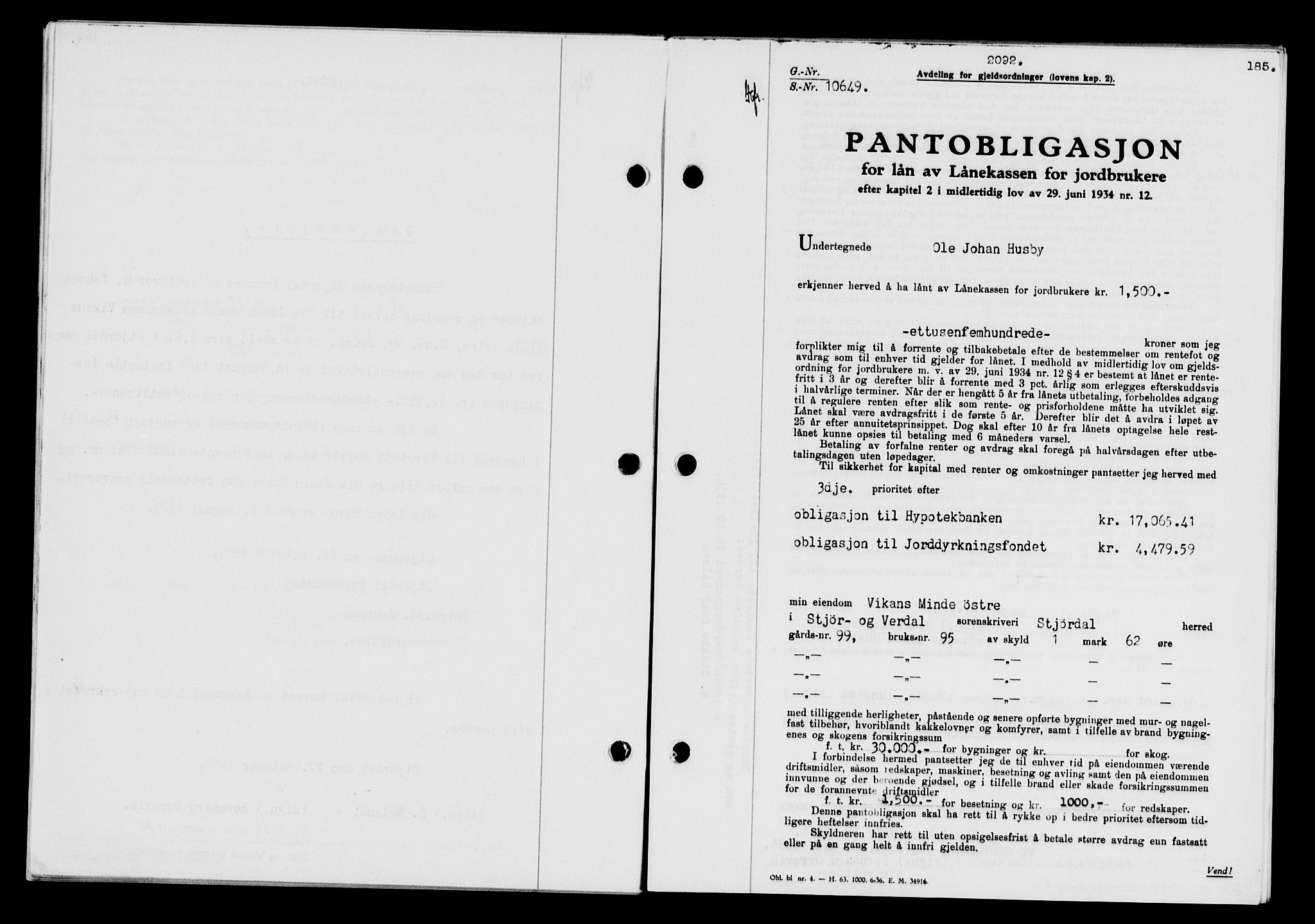 Stjør- og Verdal sorenskriveri, SAT/A-4167/1/2/2C/L0078: Pantebok nr. 46, 1936-1937, Dagboknr: 2092/1936