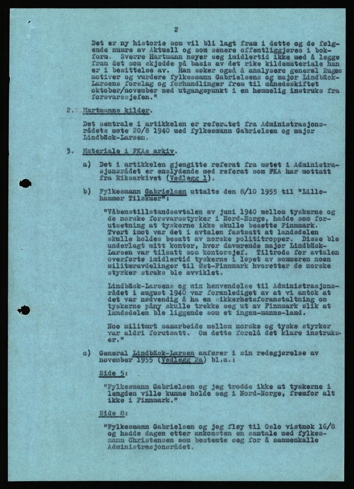 Forsvaret, Forsvarets krigshistoriske avdeling, AV/RA-RAFA-2017/Y/Yf/L0199: II-C-11-2101  -  Kapitulasjonen i 1940, 1940-1971, s. 34