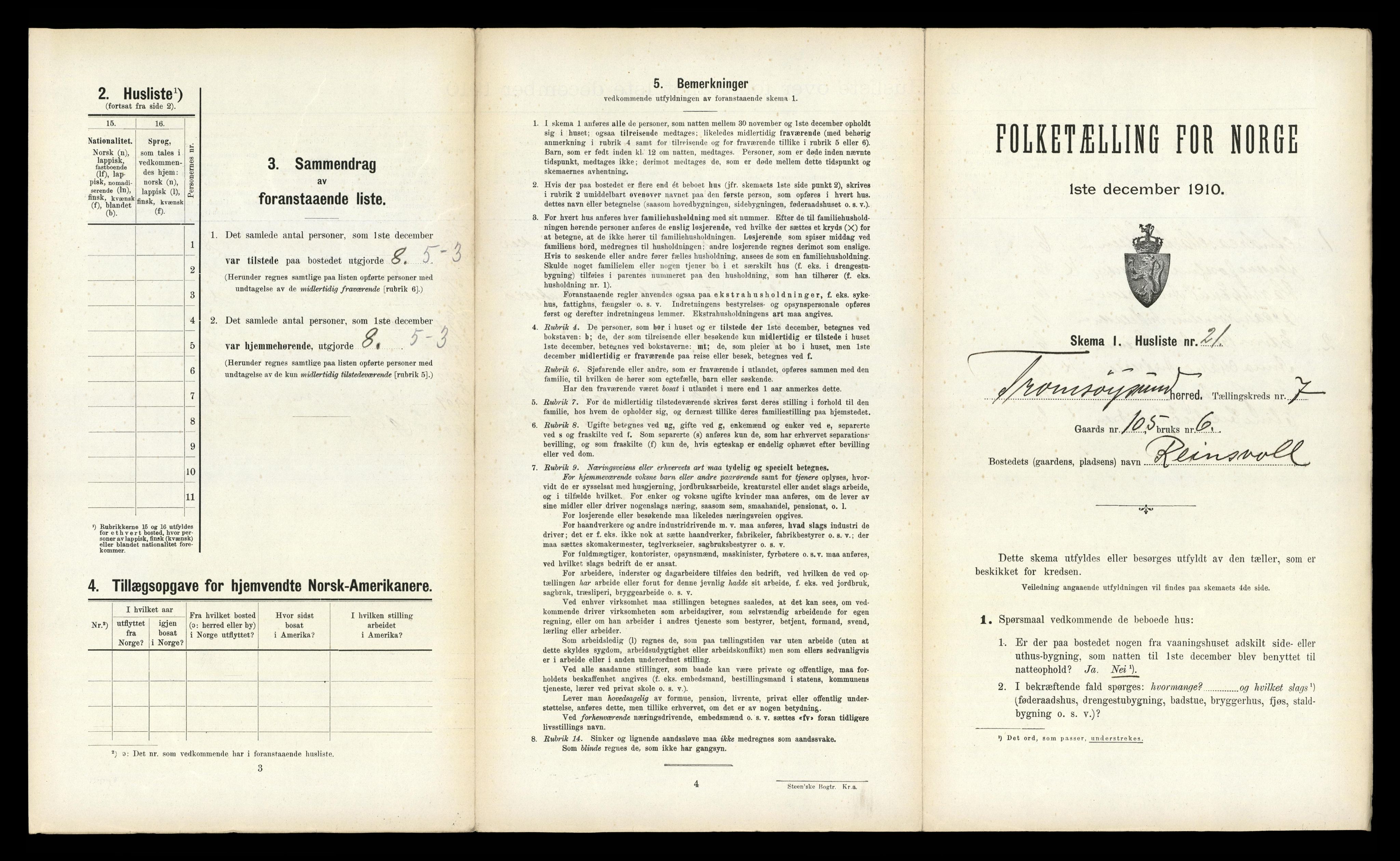 RA, Folketelling 1910 for 1934 Tromsøysund herred, 1910, s. 1365