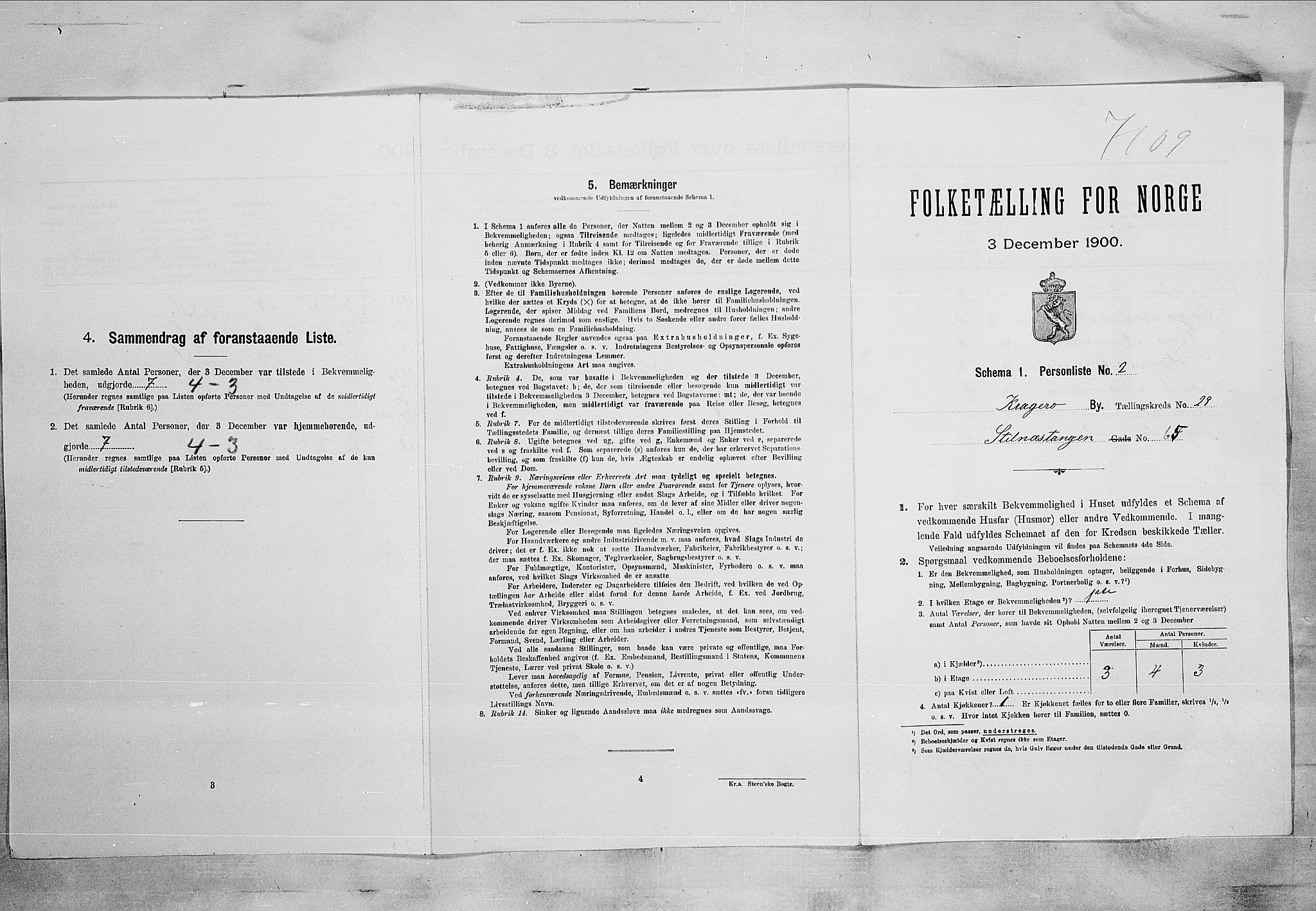 SAKO, Folketelling 1900 for 0801 Kragerø kjøpstad, 1900, s. 3681