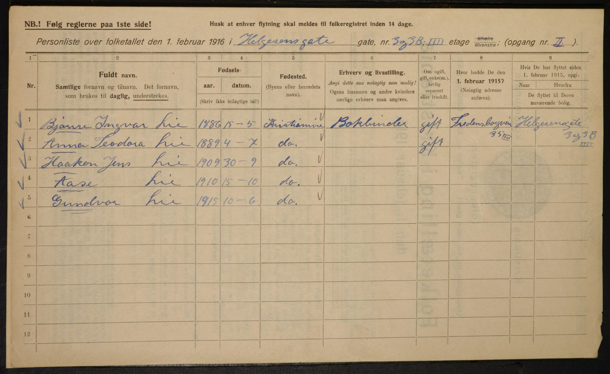 OBA, Kommunal folketelling 1.2.1916 for Kristiania, 1916, s. 38059