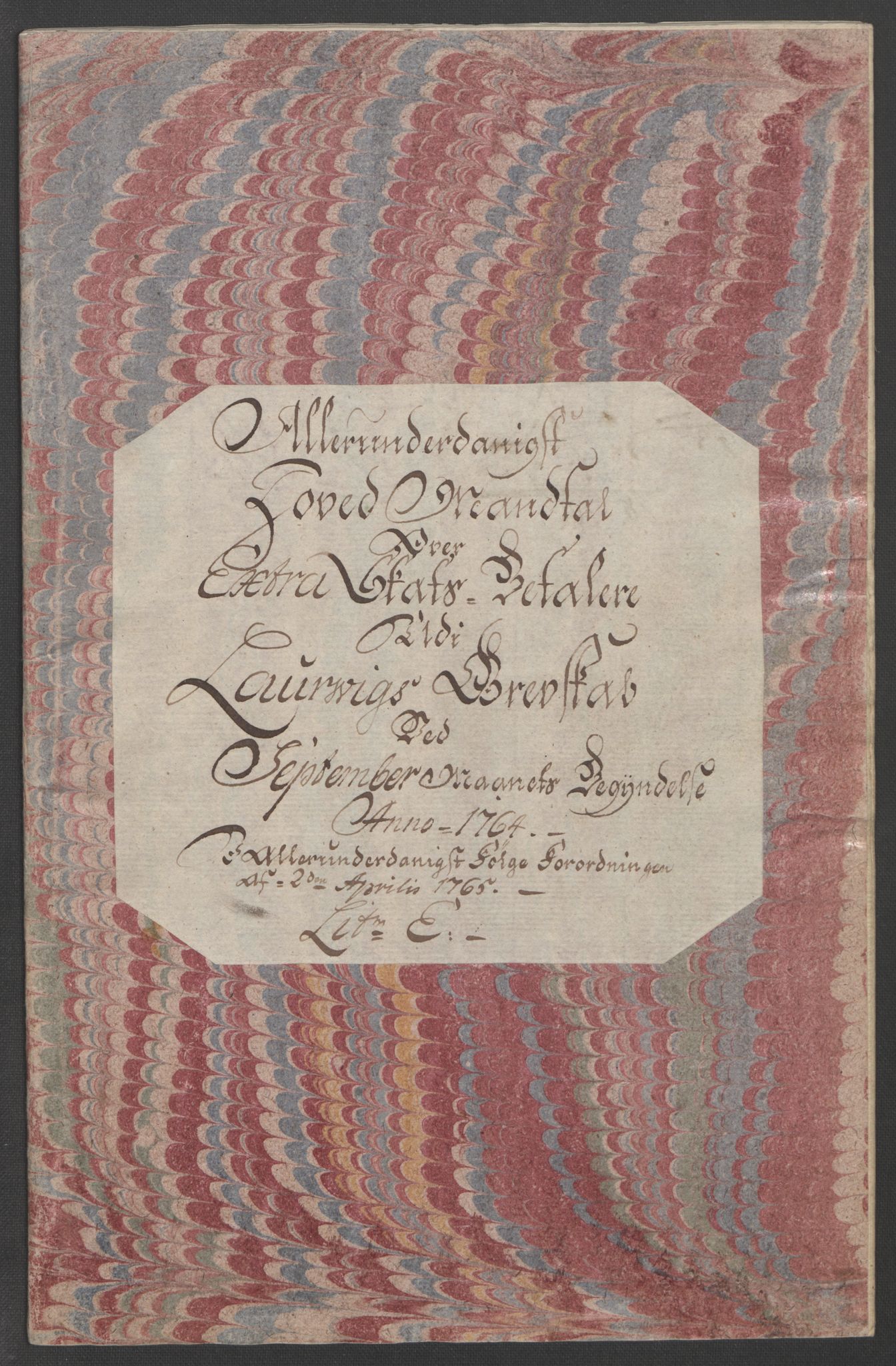 Rentekammeret inntil 1814, Reviderte regnskaper, Fogderegnskap, AV/RA-EA-4092/R33/L2033: Ekstraskatten Larvik grevskap, 1762-1764, s. 548