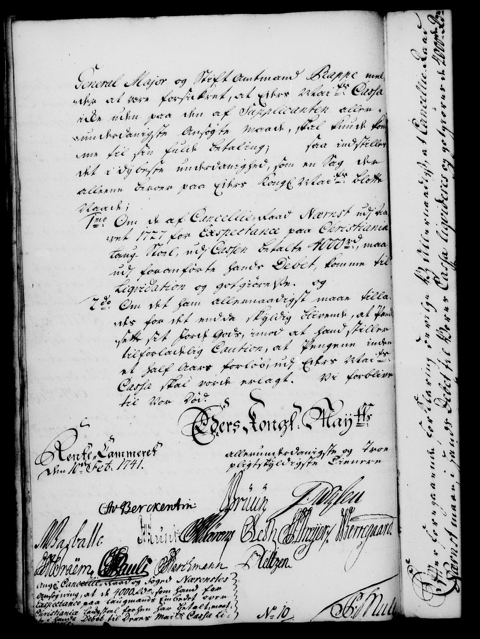Rentekammeret, Kammerkanselliet, RA/EA-3111/G/Gf/Gfa/L0024: Norsk relasjons- og resolusjonsprotokoll (merket RK 52.24), 1741, s. 161