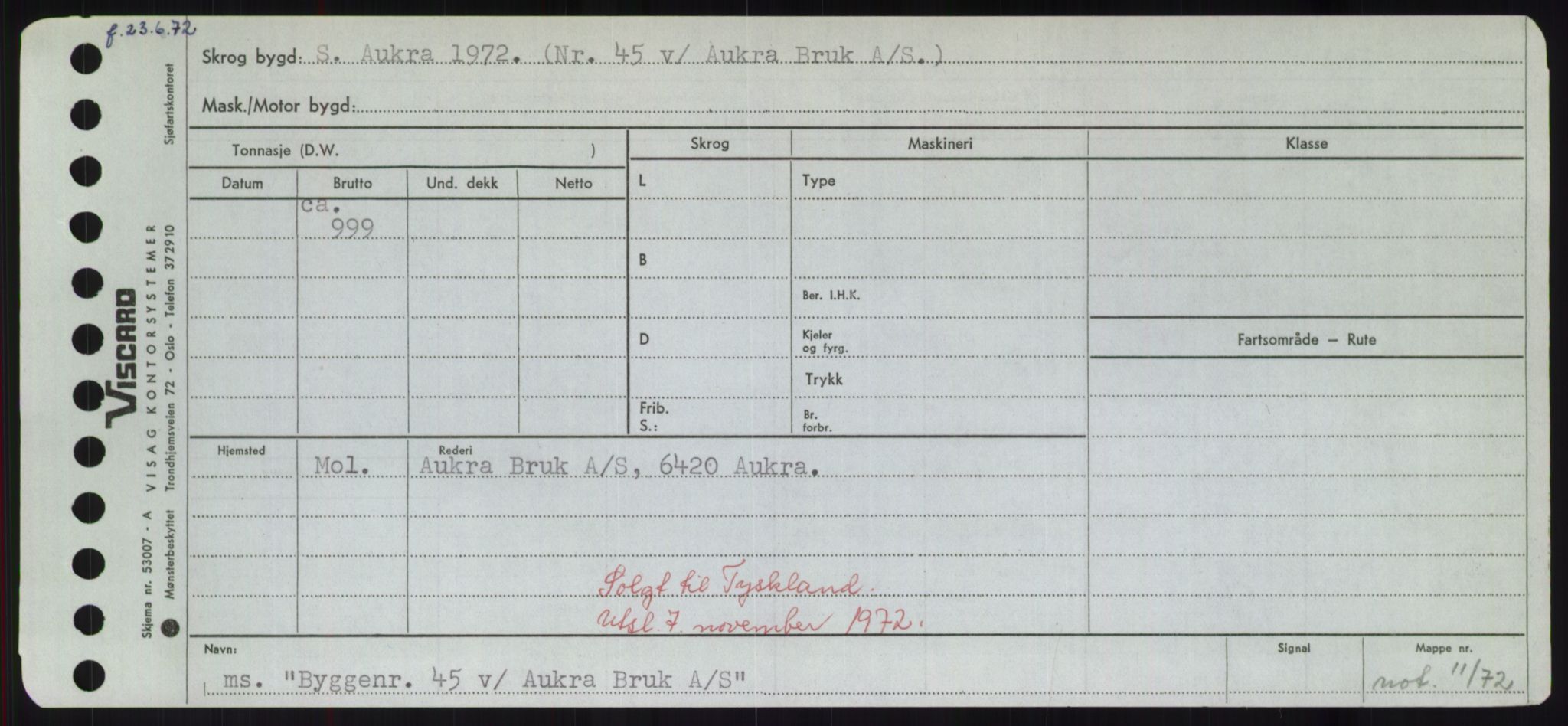 Sjøfartsdirektoratet med forløpere, Skipsmålingen, RA/S-1627/H/Hd/L0005: Fartøy, Br-Byg, s. 783