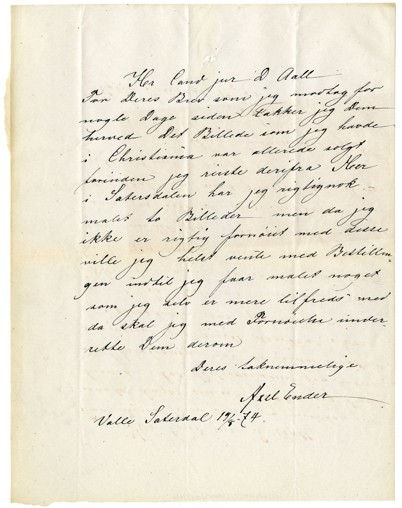 Diderik Maria Aalls brevsamling, NF/Ark-1023/F/L0003: D.M. Aalls brevsamling. D - G, 1797-1889, s. 187