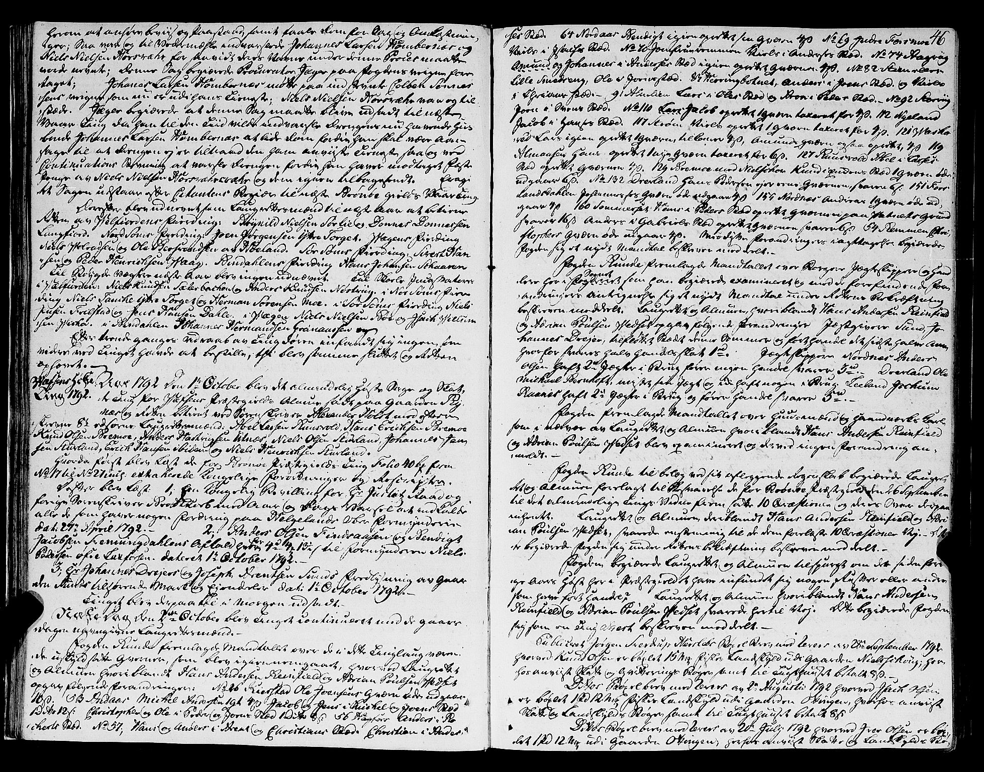 Helgeland sorenskriveri, SAT/A-0004/1/1A/L0034: Tingbok 25A, 1792-1795, s. 45b-46a