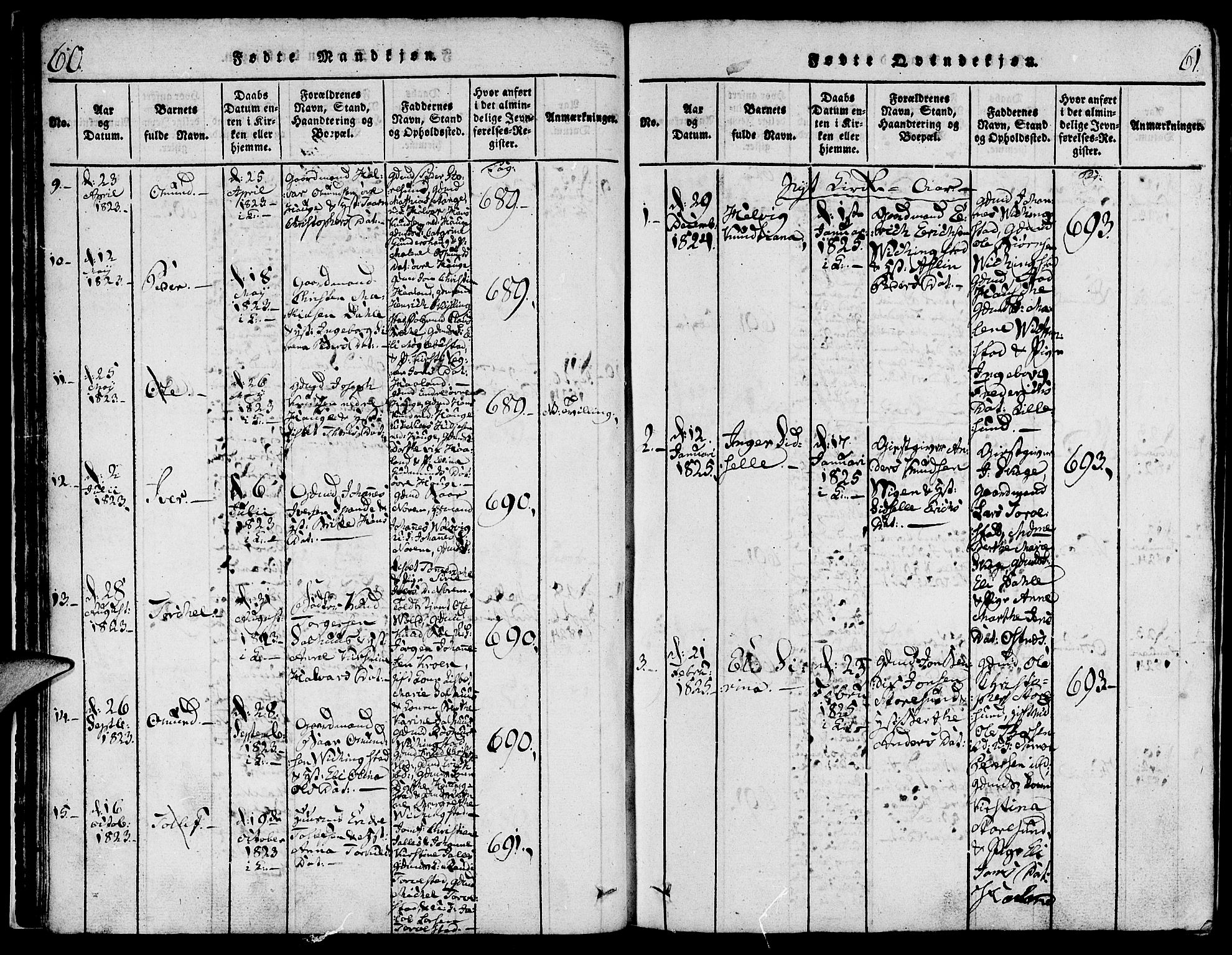 Torvastad sokneprestkontor, SAST/A -101857/H/Ha/Haa/L0004: Ministerialbok nr. A 3 /1, 1817-1836, s. 60-61