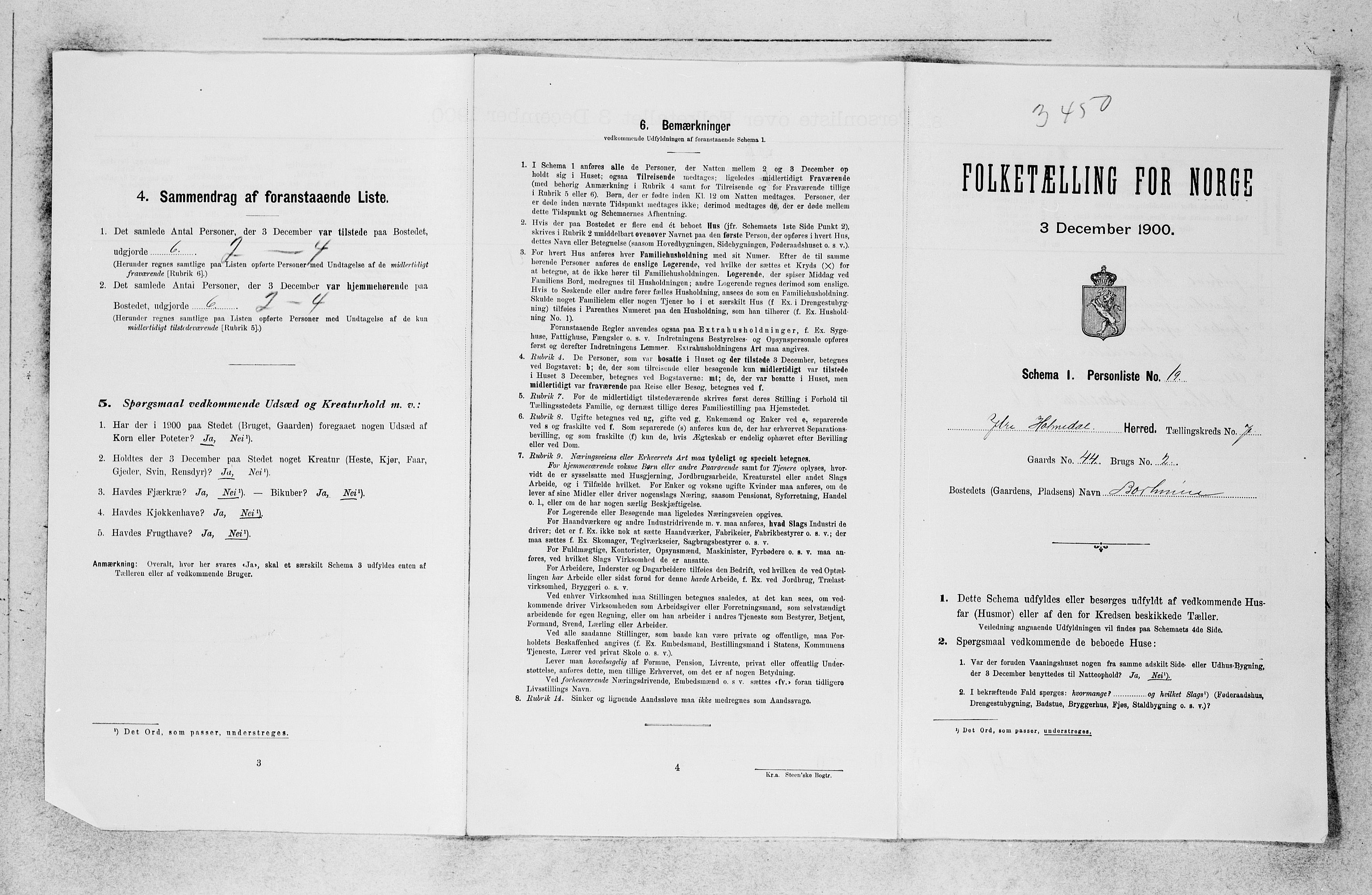 SAB, Folketelling 1900 for 1429 Ytre Holmedal herred, 1900, s. 556