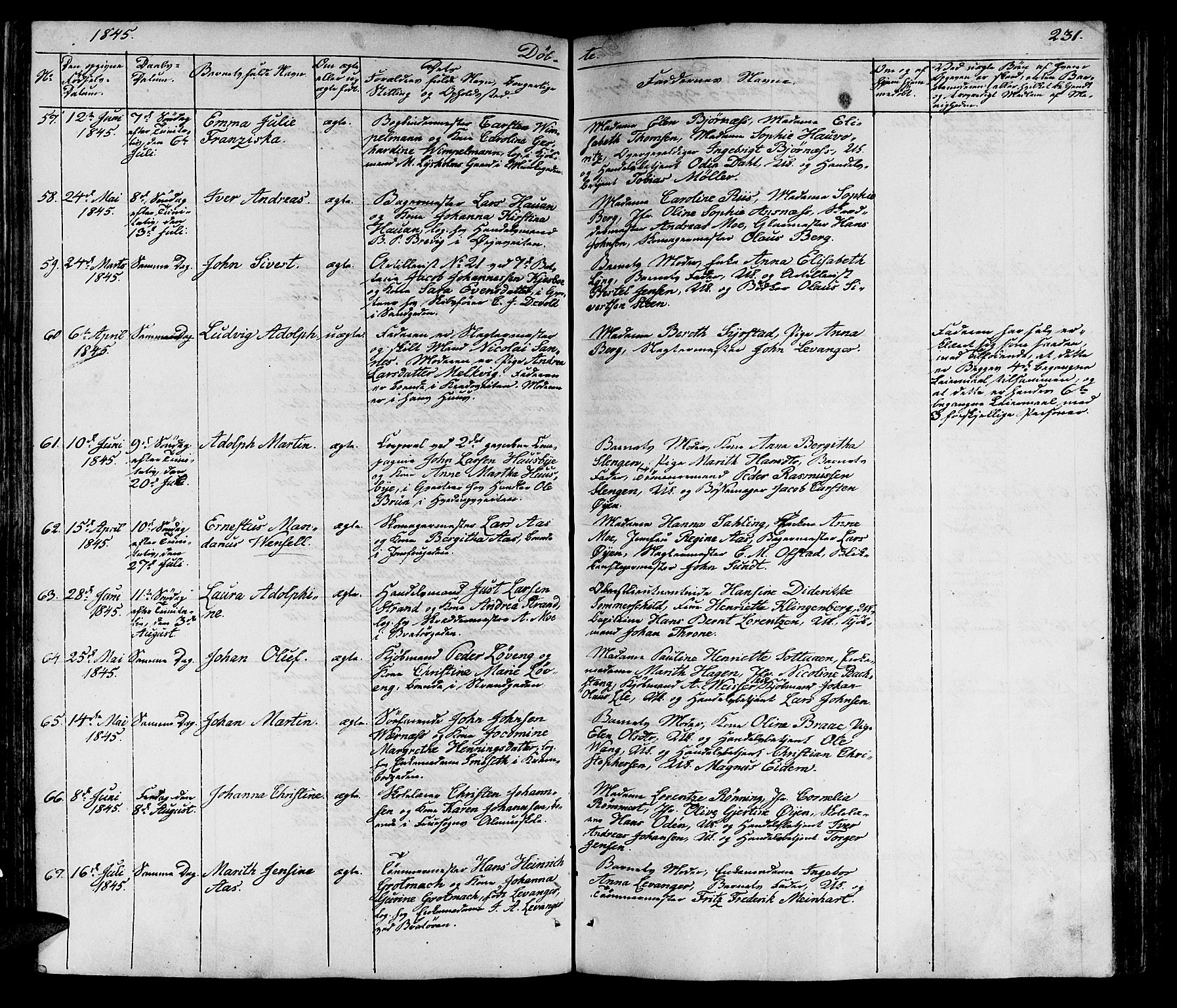 Ministerialprotokoller, klokkerbøker og fødselsregistre - Sør-Trøndelag, AV/SAT-A-1456/602/L0136: Klokkerbok nr. 602C04, 1833-1845, s. 231