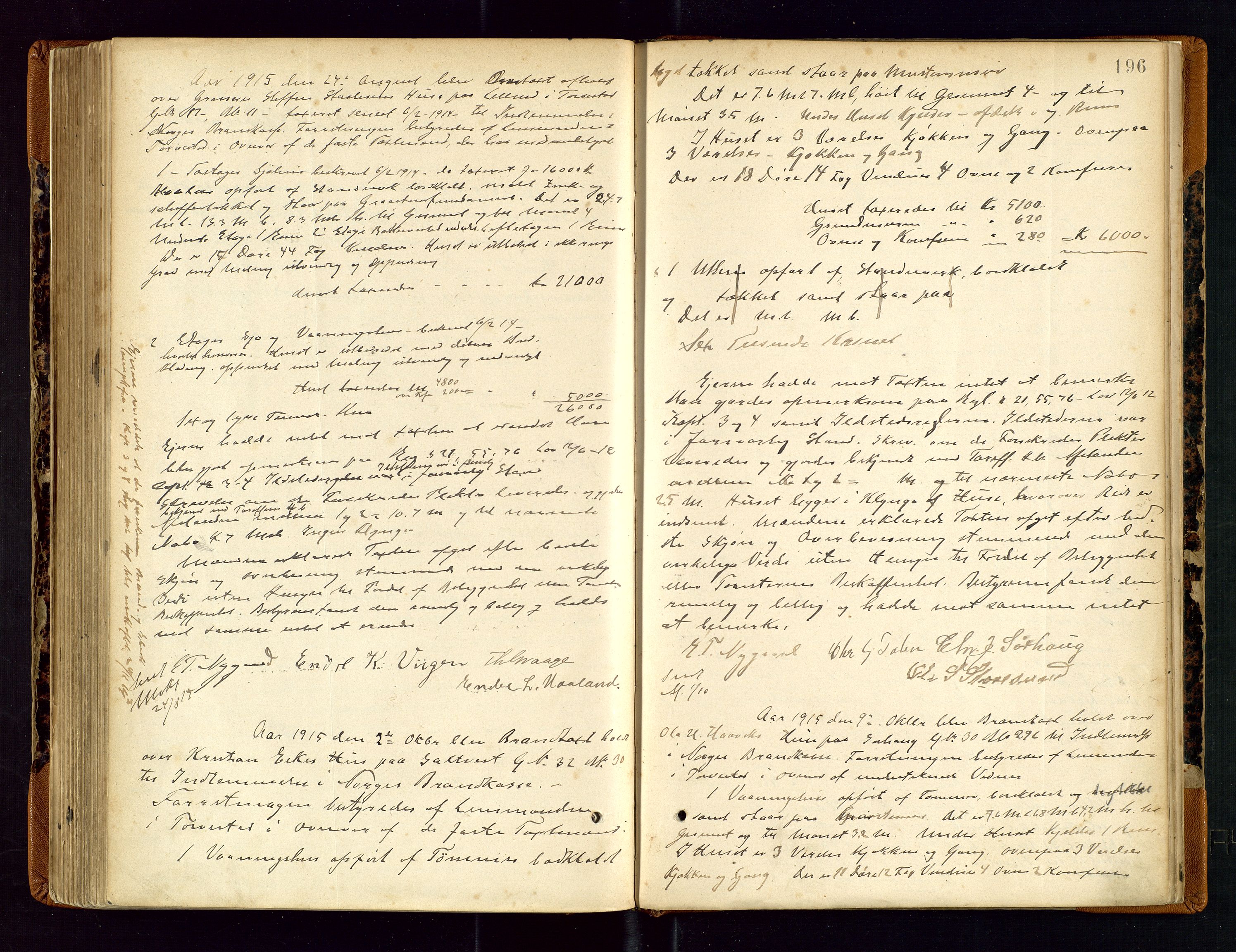 Torvestad lensmannskontor, AV/SAST-A-100307/1/Goa/L0002: "Brandtaxationsprotokol for Torvestad Thinglag", 1883-1917, s. 195b-196a