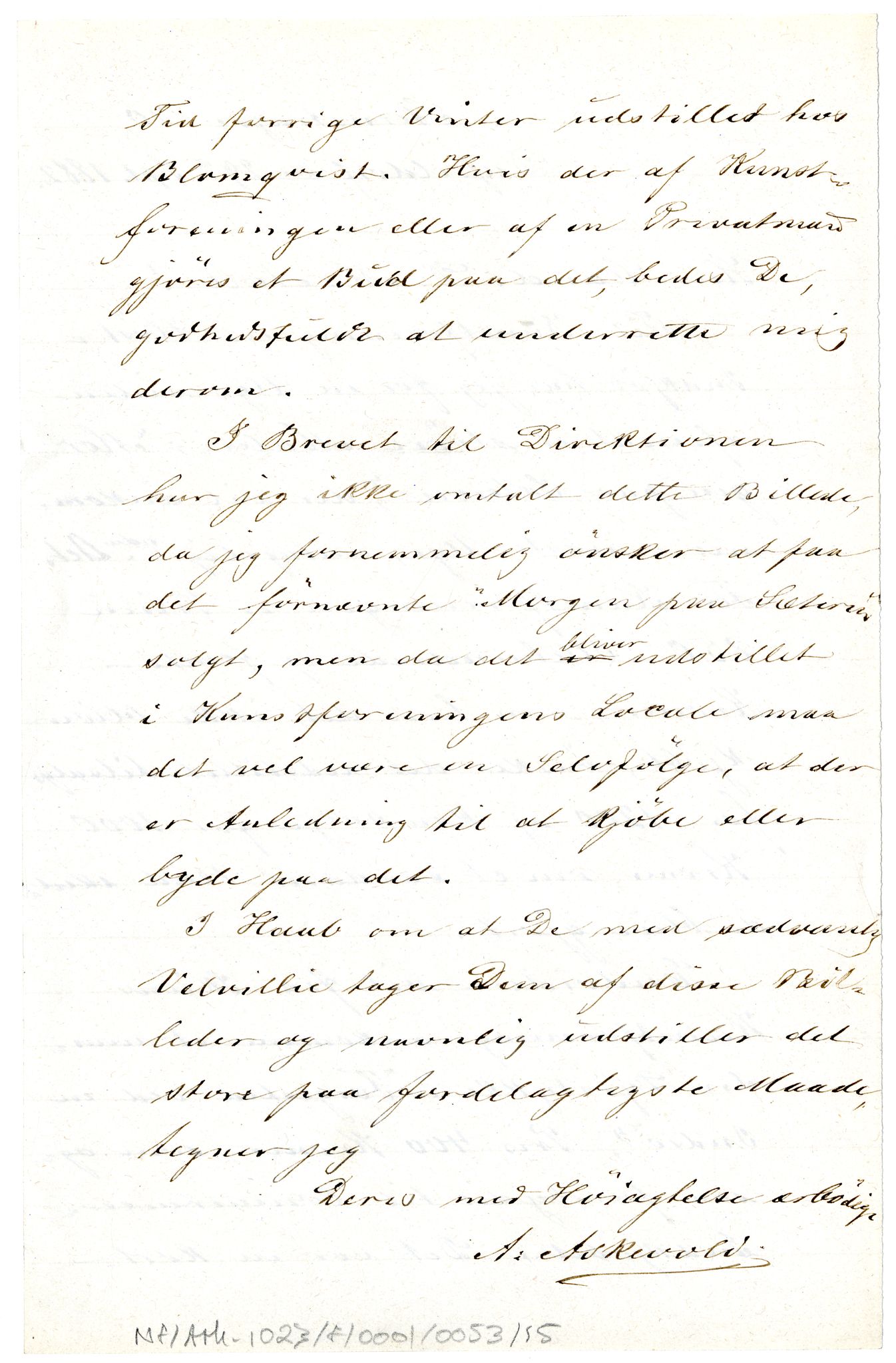 Diderik Maria Aalls brevsamling, NF/Ark-1023/F/L0001: D.M. Aalls brevsamling. A - B, 1738-1889, s. 615