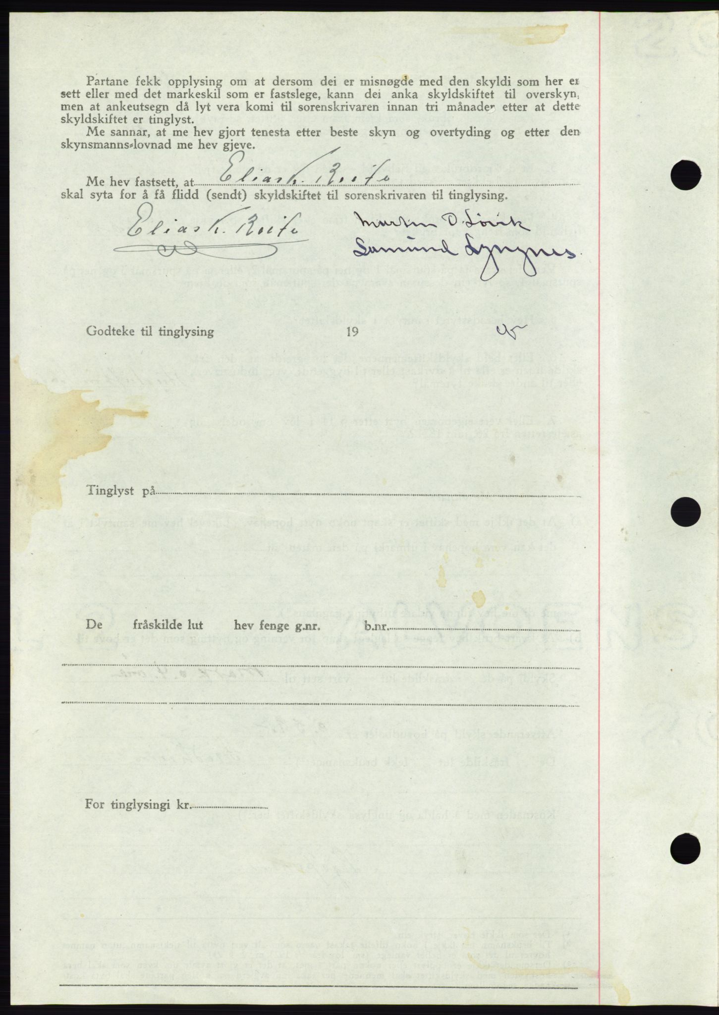 Søre Sunnmøre sorenskriveri, AV/SAT-A-4122/1/2/2C/L0081: Pantebok nr. 7A, 1947-1948, Dagboknr: 1060/1947