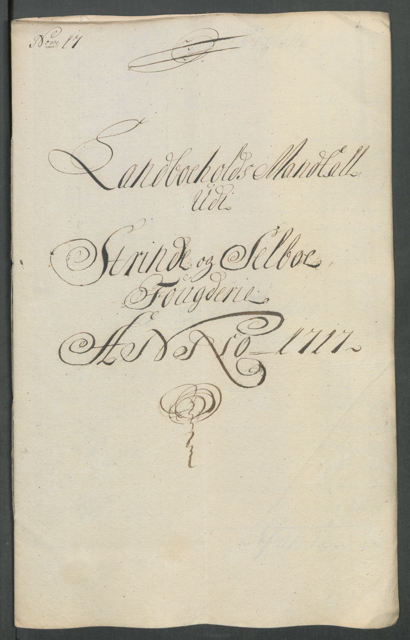 Rentekammeret inntil 1814, Reviderte regnskaper, Fogderegnskap, RA/EA-4092/R61/L4116: Fogderegnskap Strinda og Selbu, 1717-1718, s. 153