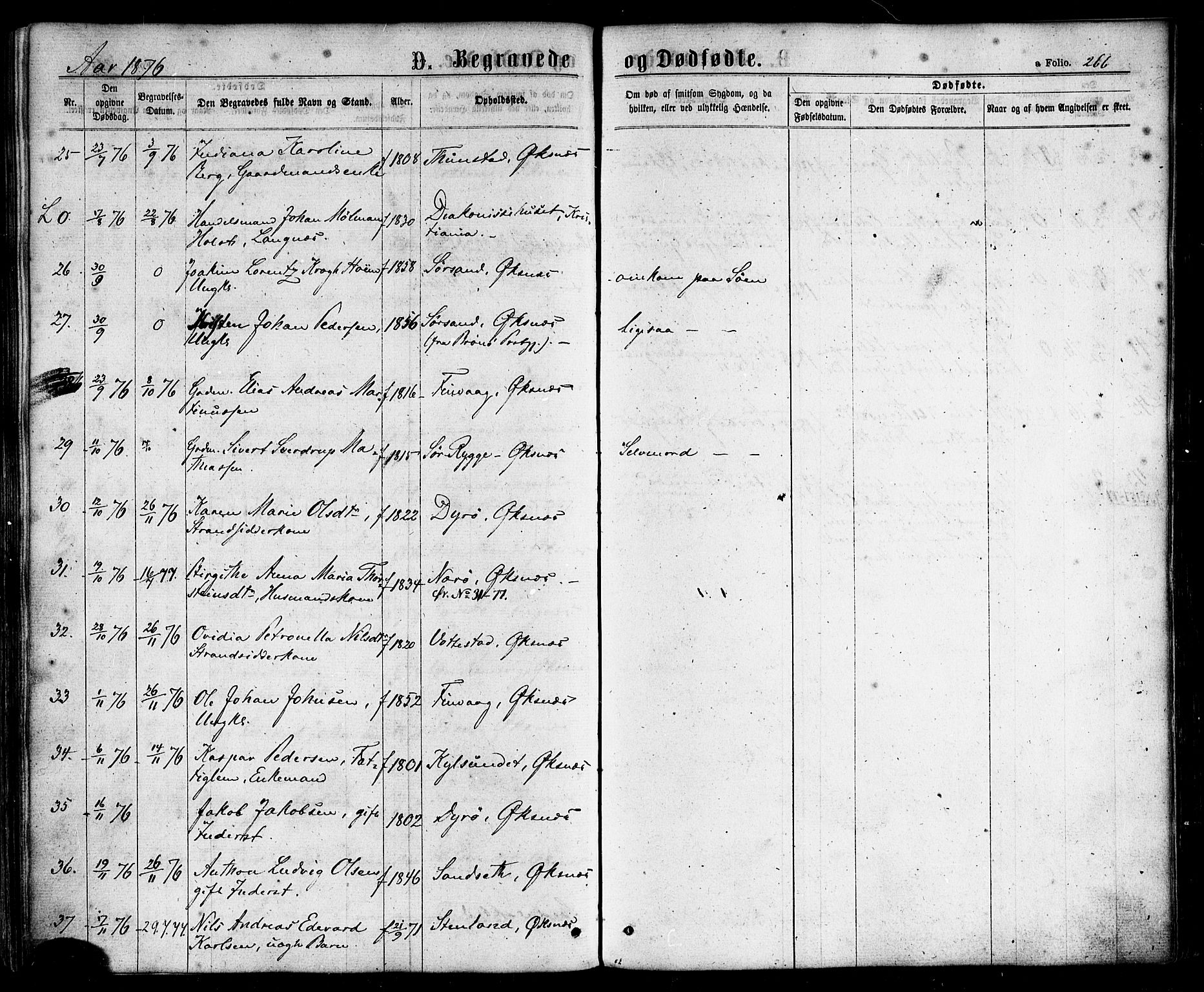 Ministerialprotokoller, klokkerbøker og fødselsregistre - Nordland, SAT/A-1459/893/L1334: Ministerialbok nr. 893A07, 1867-1877, s. 266