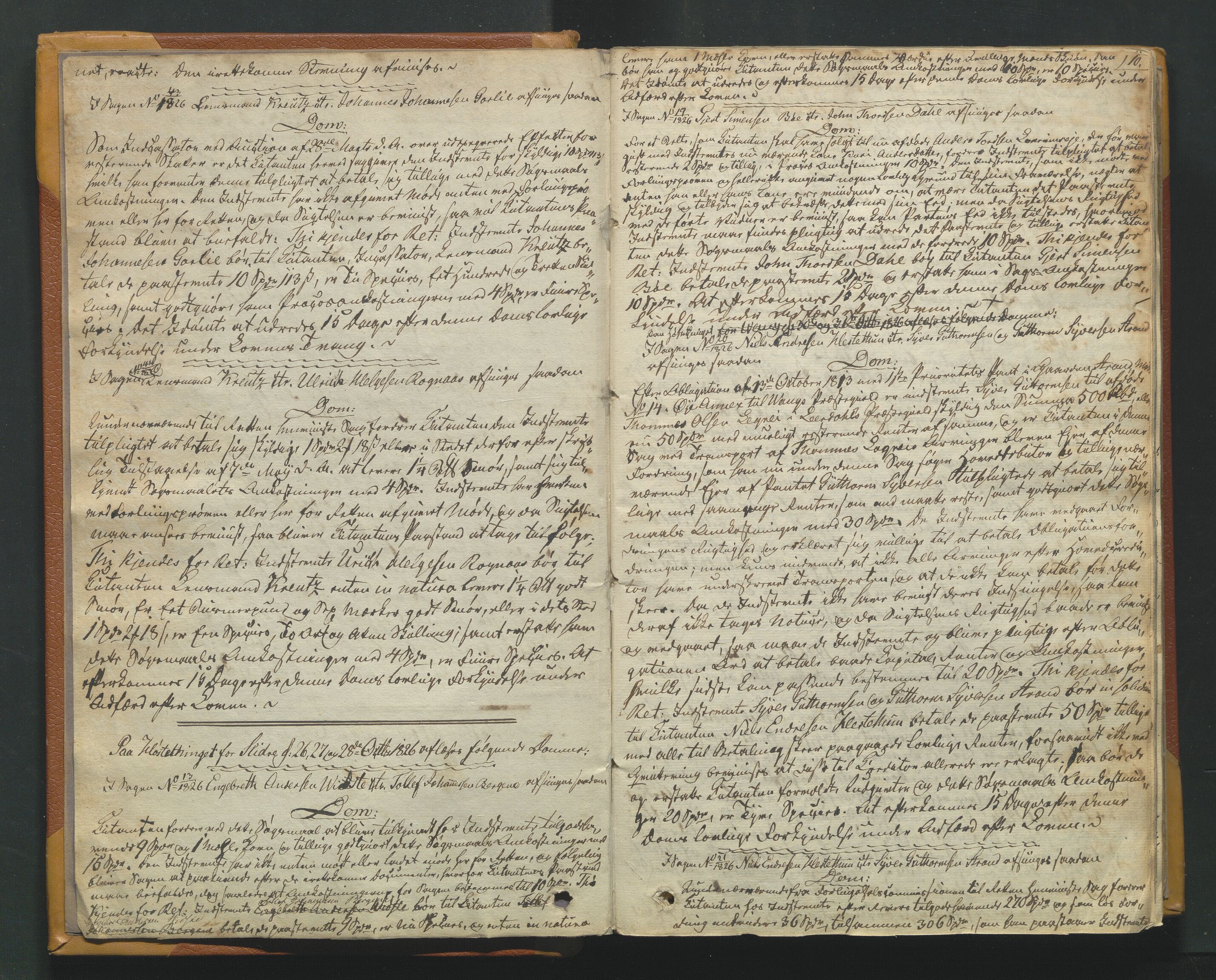 Valdres sorenskriveri, SAH/TING-016/G/Gb/L0007: Tingbok, 1826-1832, s. 9b-10a