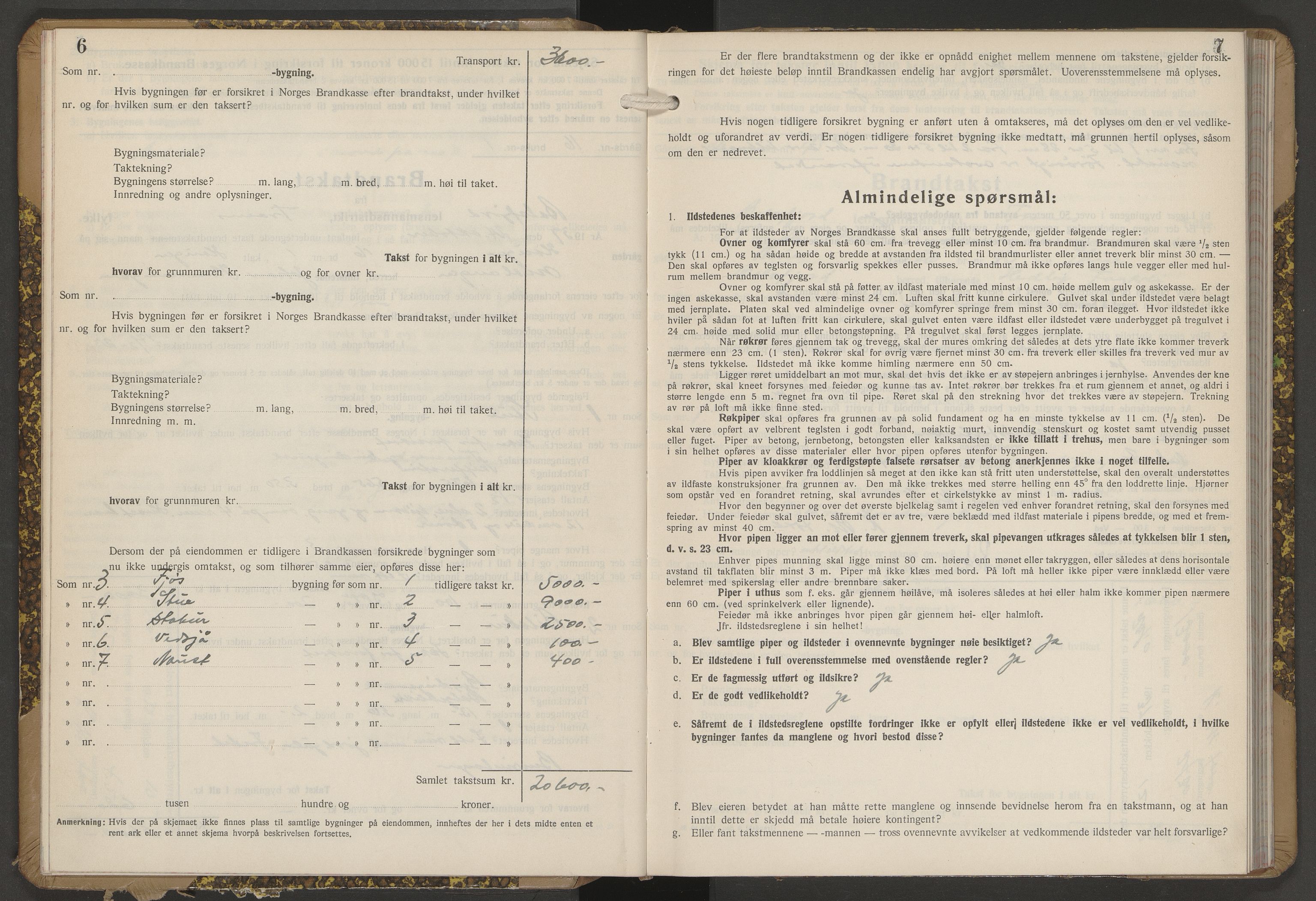 Lensmannen i Balsfjord, AV/SATØ-S-0085/Hf/Hfb/L0192: Branntakstprotokoller 1873-1979. Med register, 1937-1939