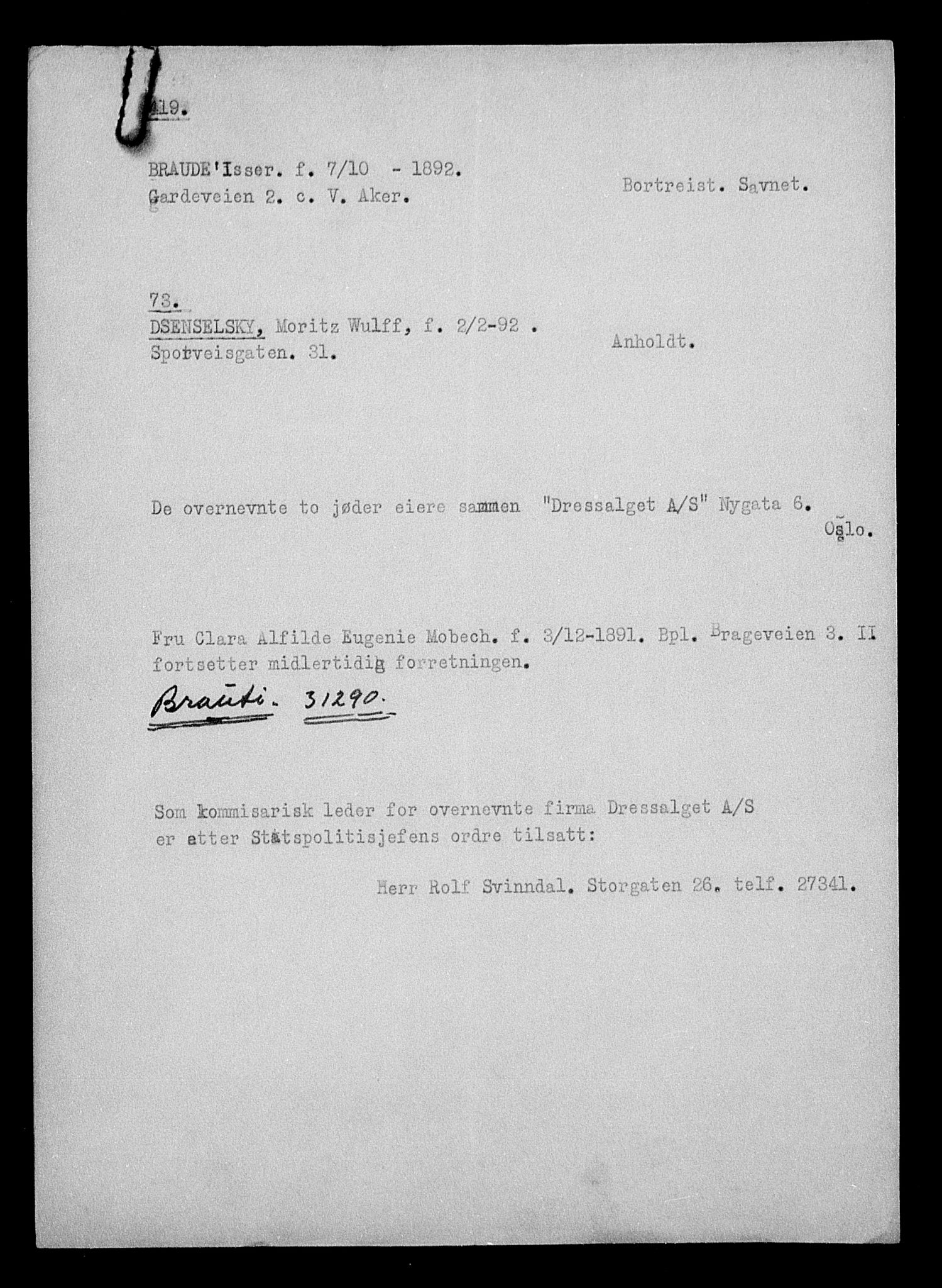 Justisdepartementet, Tilbakeføringskontoret for inndratte formuer, AV/RA-S-1564/H/Hc/Hcc/L0930: --, 1945-1947, s. 522