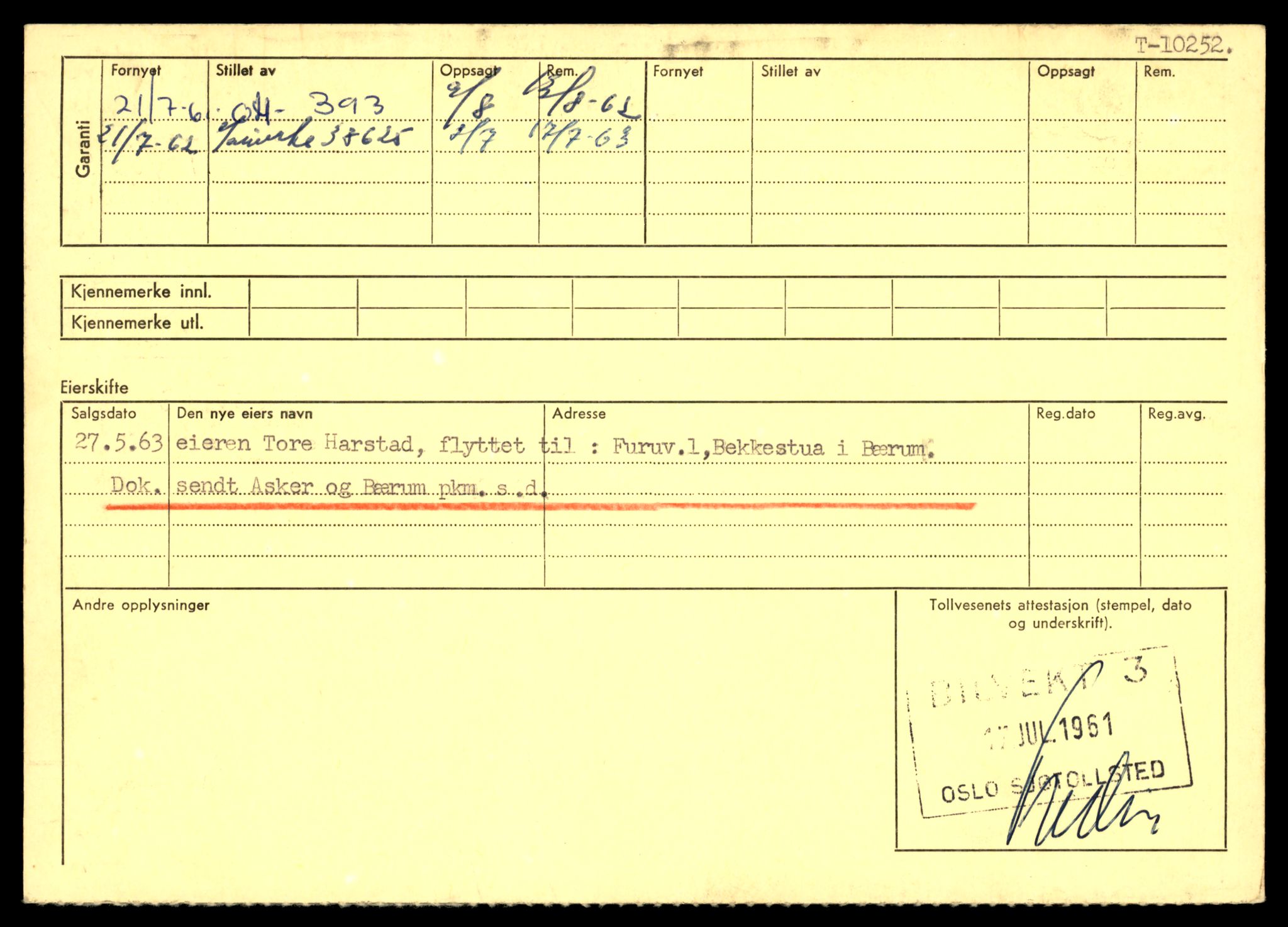 Møre og Romsdal vegkontor - Ålesund trafikkstasjon, AV/SAT-A-4099/F/Fe/L0019: Registreringskort for kjøretøy T 10228 - T 10350, 1927-1998, s. 616