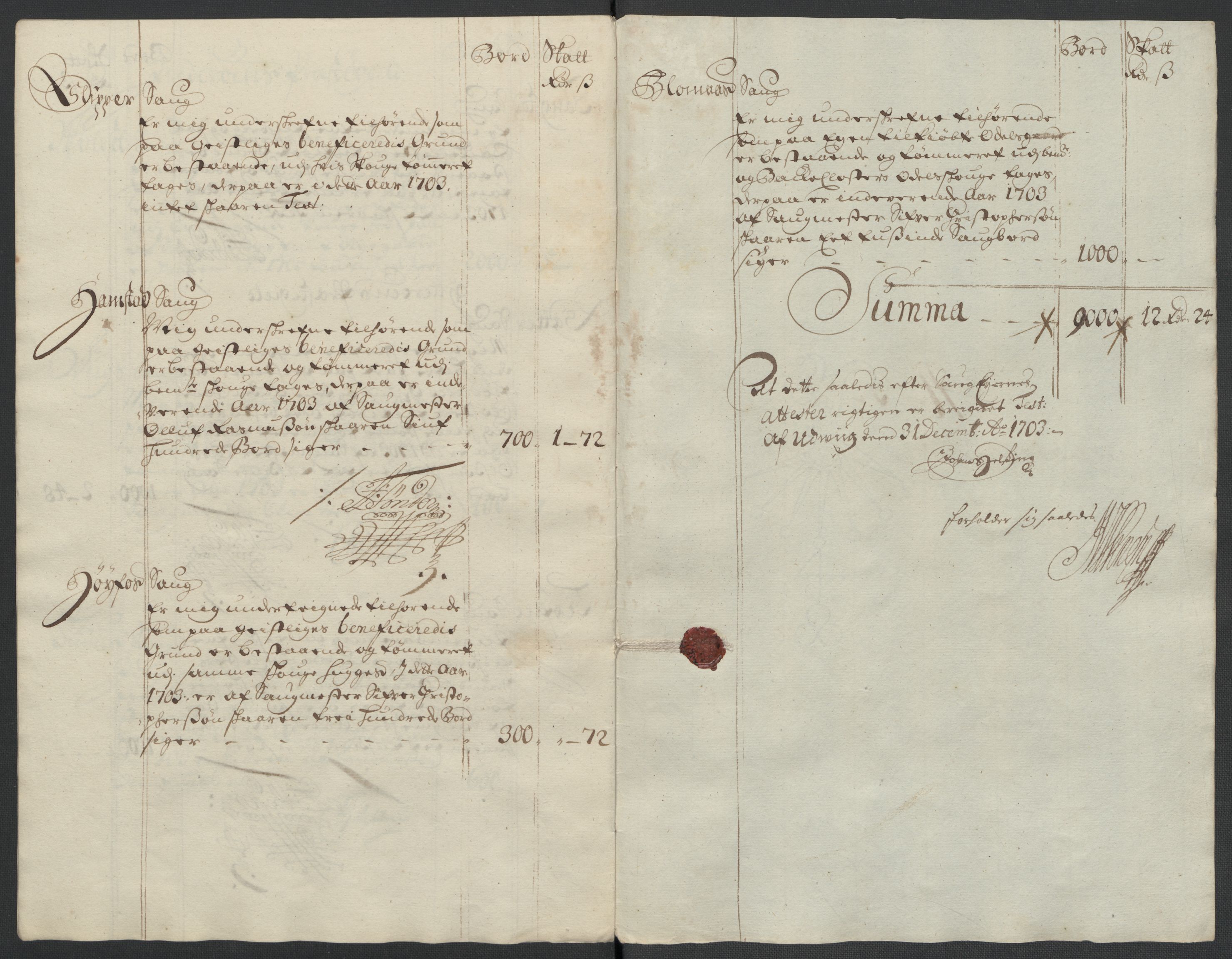 Rentekammeret inntil 1814, Reviderte regnskaper, Fogderegnskap, AV/RA-EA-4092/R63/L4313: Fogderegnskap Inderøy, 1703-1704, s. 165