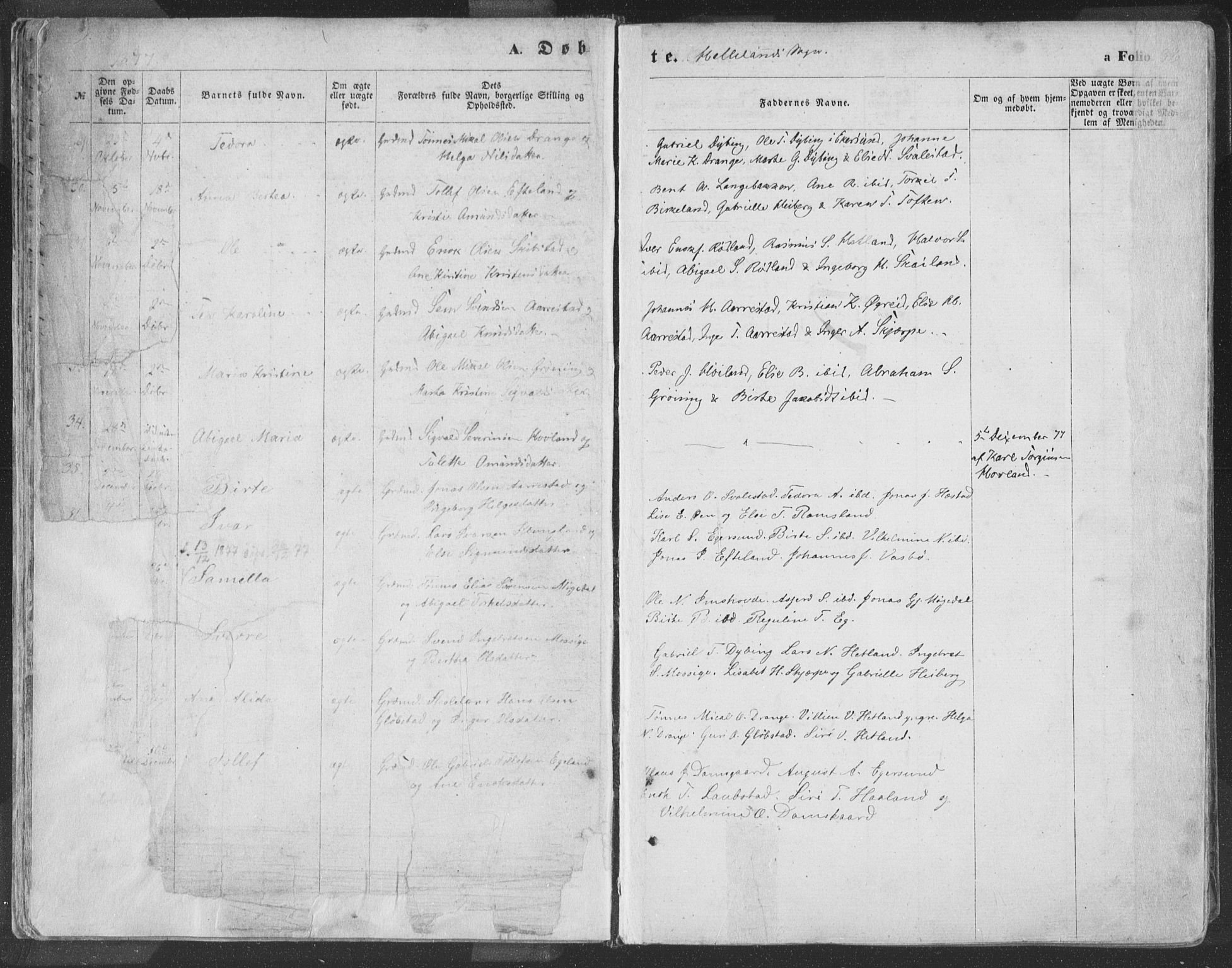 Helleland sokneprestkontor, SAST/A-101810: Ministerialbok nr. A 7.1, 1863-1886, s. 36