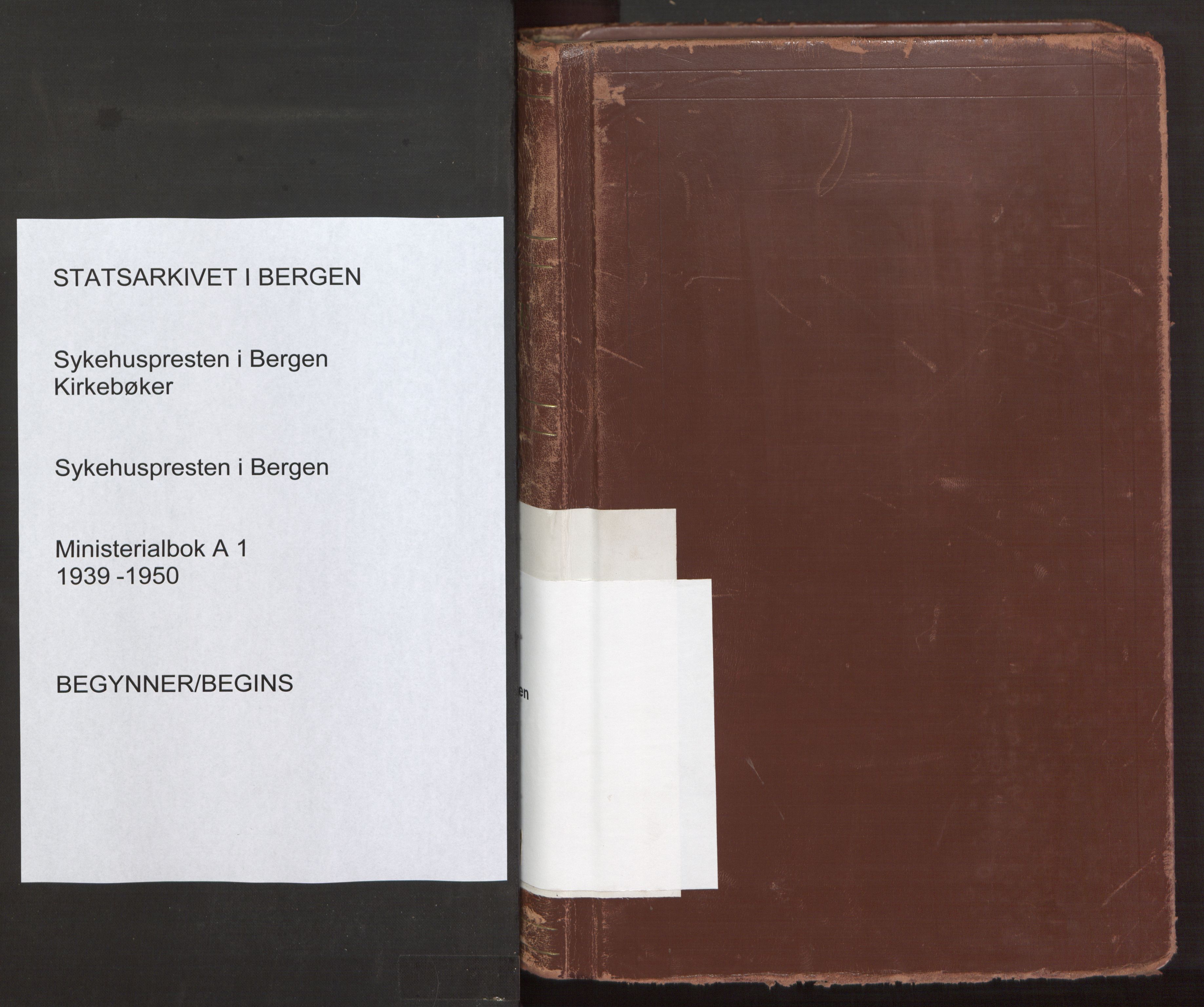 Sykehuspresten i Bergen*, SAB/-: Ministerialbok nr. A 1, 1939-1950