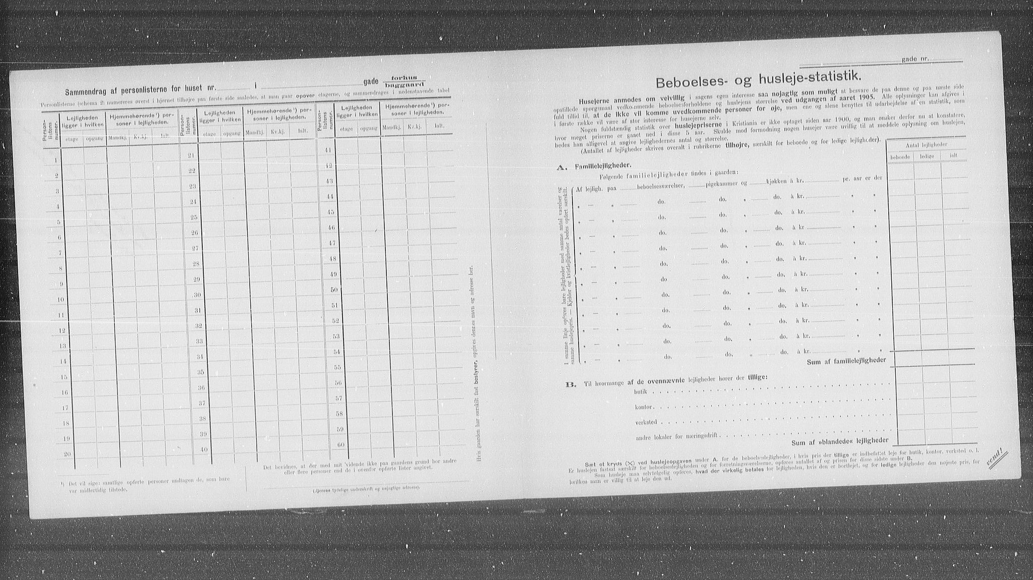OBA, Kommunal folketelling 31.12.1905 for Kristiania kjøpstad, 1905, s. 60685