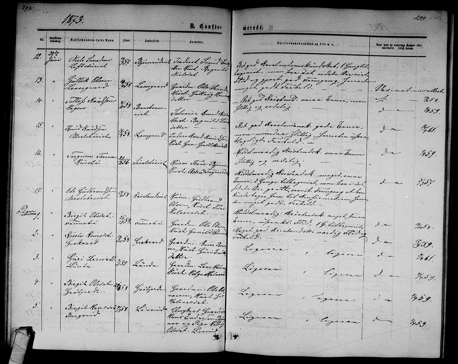 Nore kirkebøker, AV/SAKO-A-238/G/Gb/L0001: Klokkerbok nr. II 1, 1862-1877, s. 298-299