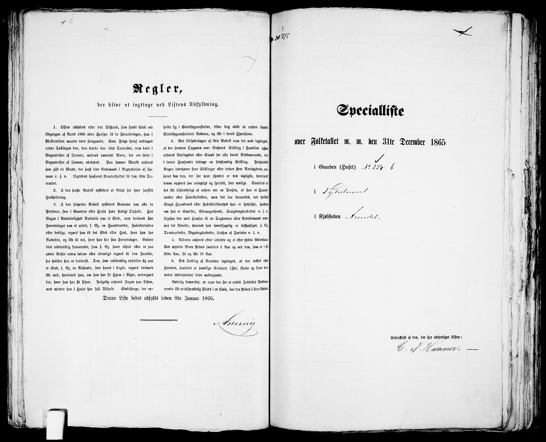 RA, Folketelling 1865 for 0903P Arendal prestegjeld, 1865, s. 558