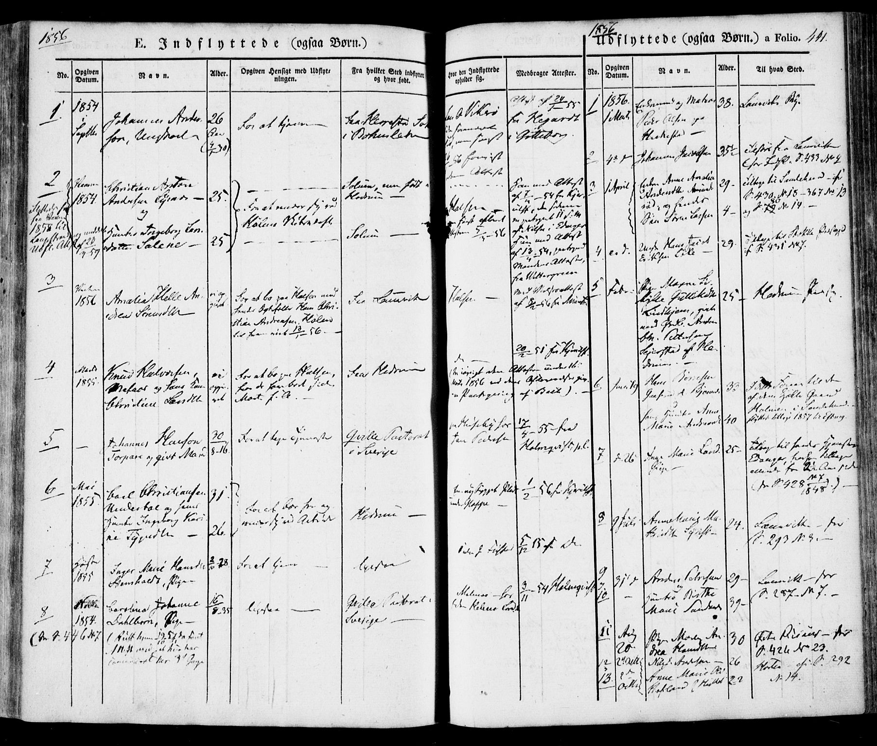 Tjølling kirkebøker, AV/SAKO-A-60/F/Fa/L0006: Ministerialbok nr. 6, 1835-1859, s. 441
