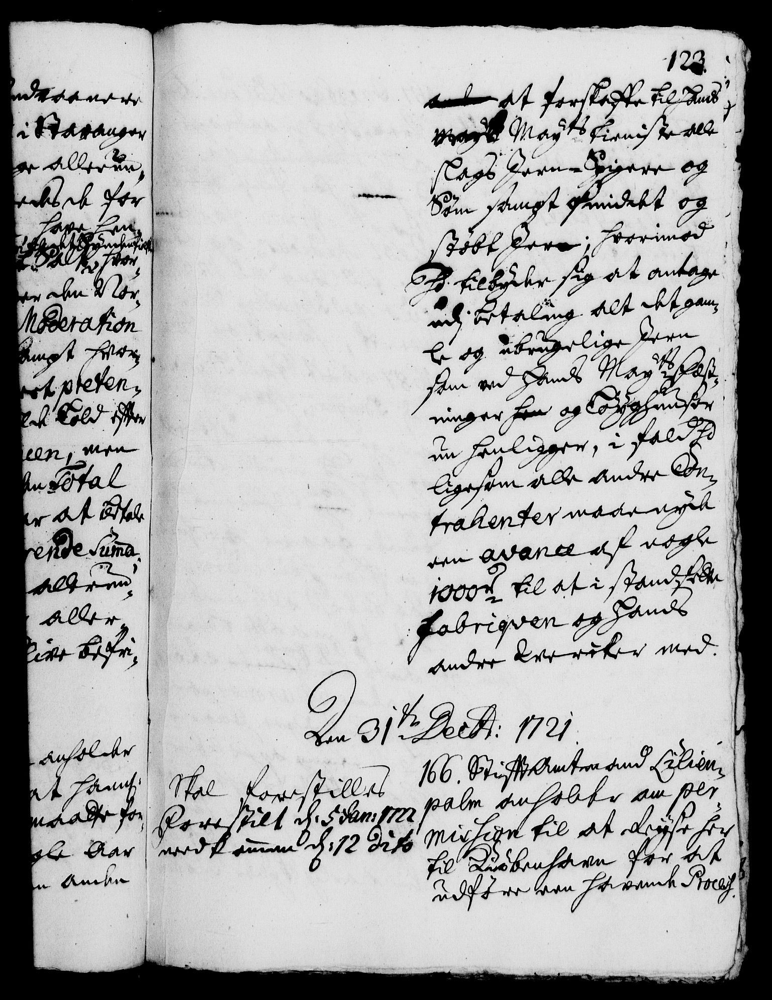 Rentekammeret, Kammerkanselliet, AV/RA-EA-3111/G/Gh/Gha/L0005: Norsk ekstraktmemorialprotokoll (merket RK 53.50), 1721-1723, s. 123