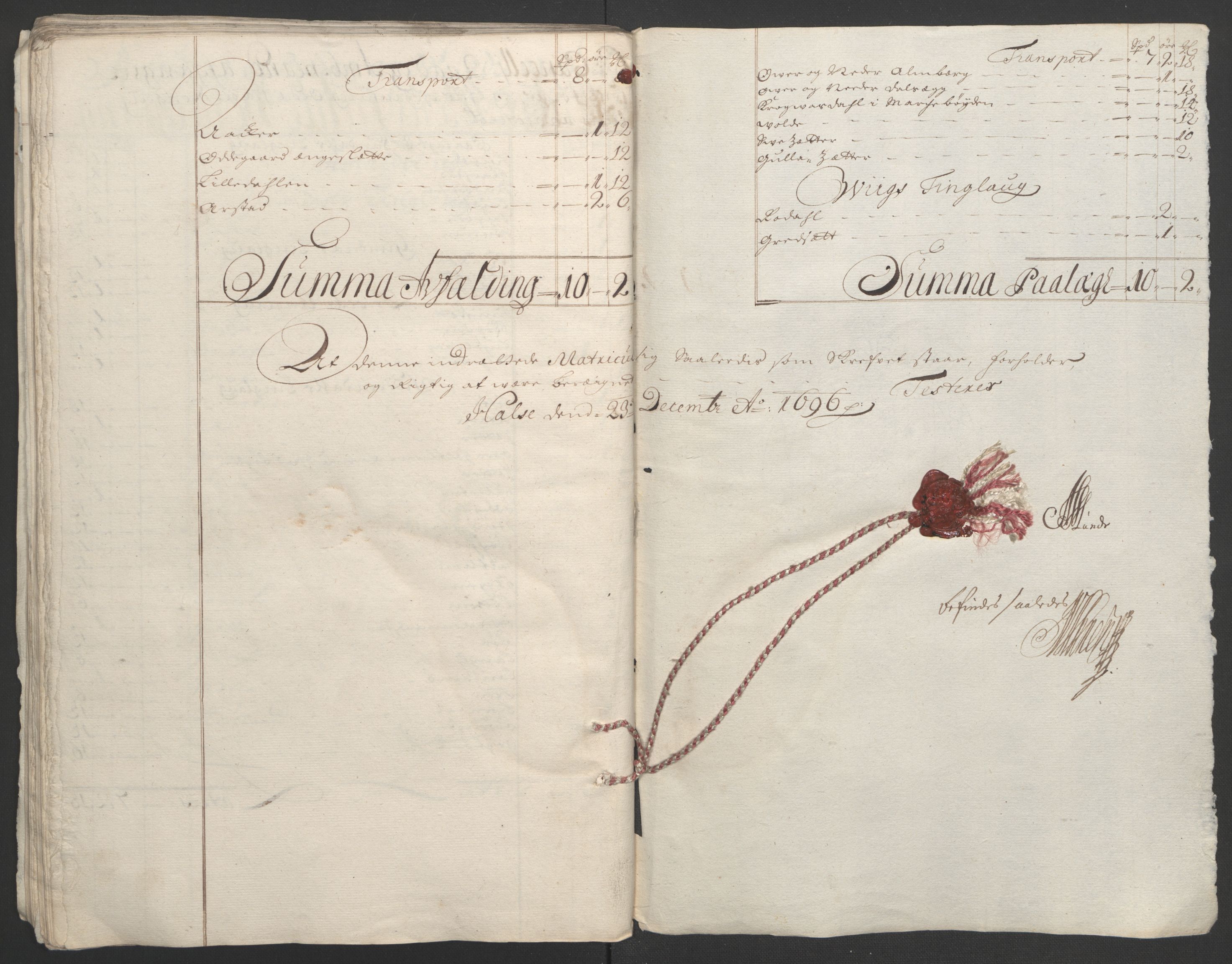 Rentekammeret inntil 1814, Reviderte regnskaper, Fogderegnskap, AV/RA-EA-4092/R56/L3736: Fogderegnskap Nordmøre, 1694-1696, s. 398