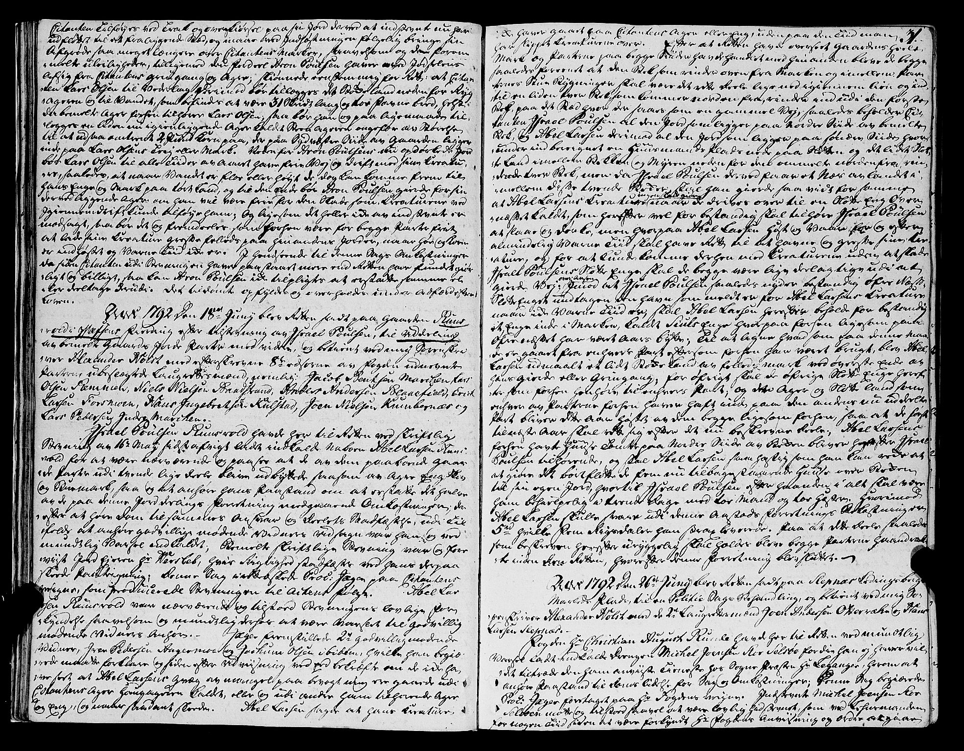 Helgeland sorenskriveri, SAT/A-0004/1/1A/L0034: Tingbok 25A, 1792-1795, s. 30b-31a