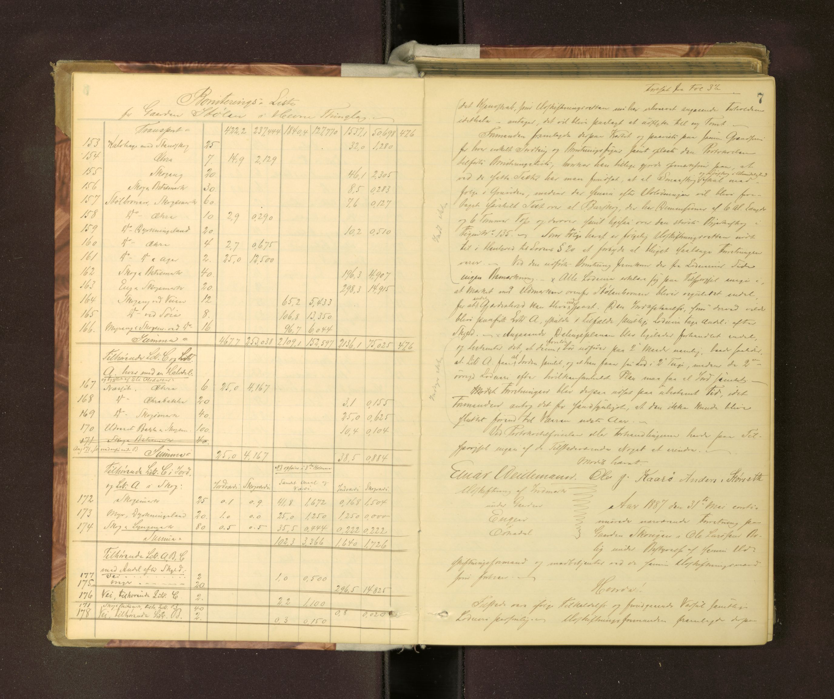 Sør-Trøndelag jordskifterett, AV/SAT-A-4522/1/F/L0049: Utskiftningsprotokoll 9, 1887-1889
