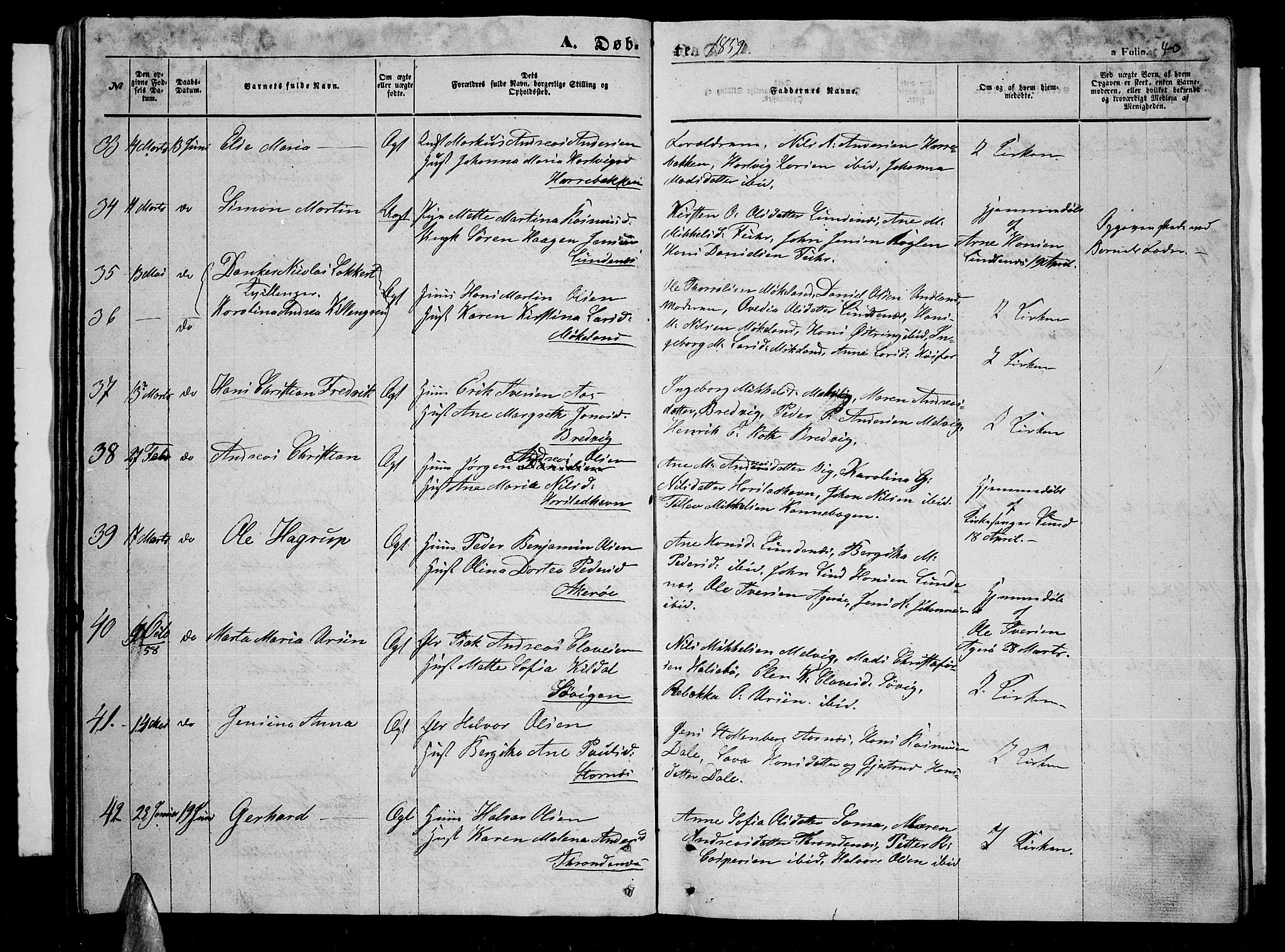 Trondenes sokneprestkontor, AV/SATØ-S-1319/H/Hb/L0007klokker: Klokkerbok nr. 7, 1855-1862, s. 40
