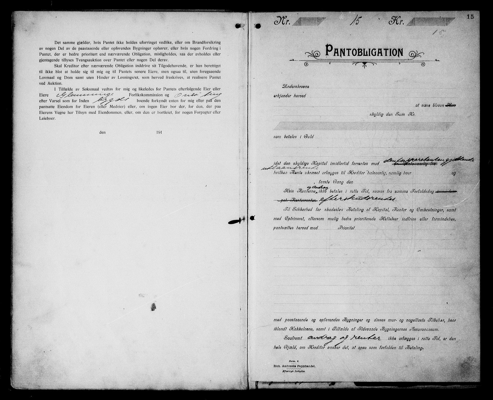 Onsøy sorenskriveri, SAO/A-10474/G/Ga/Gaa/L0043: Pantebok nr. I 43, 1913-1914, s. 15