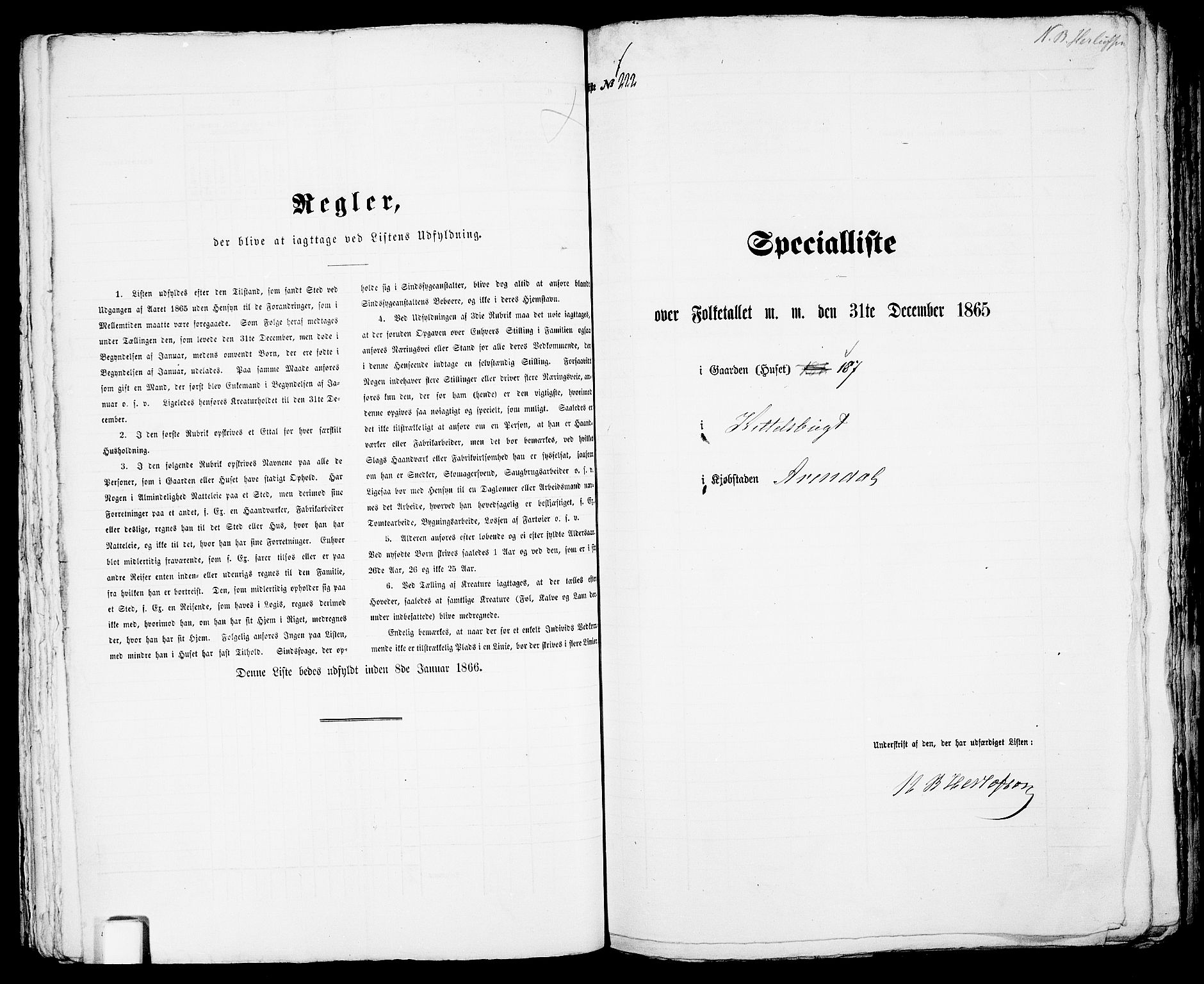 RA, Folketelling 1865 for 0903P Arendal prestegjeld, 1865, s. 450