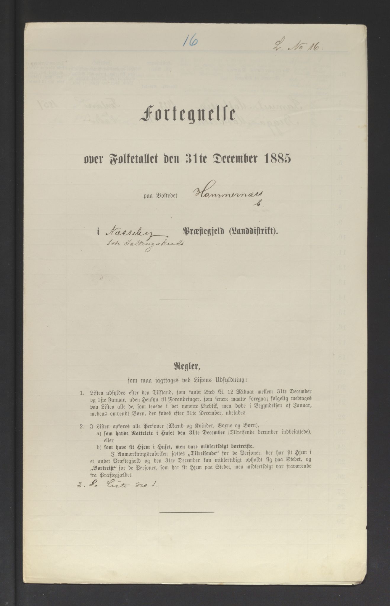 SATØ, Folketelling 1885 for 2027 Nesseby herred, 1885, s. 16a
