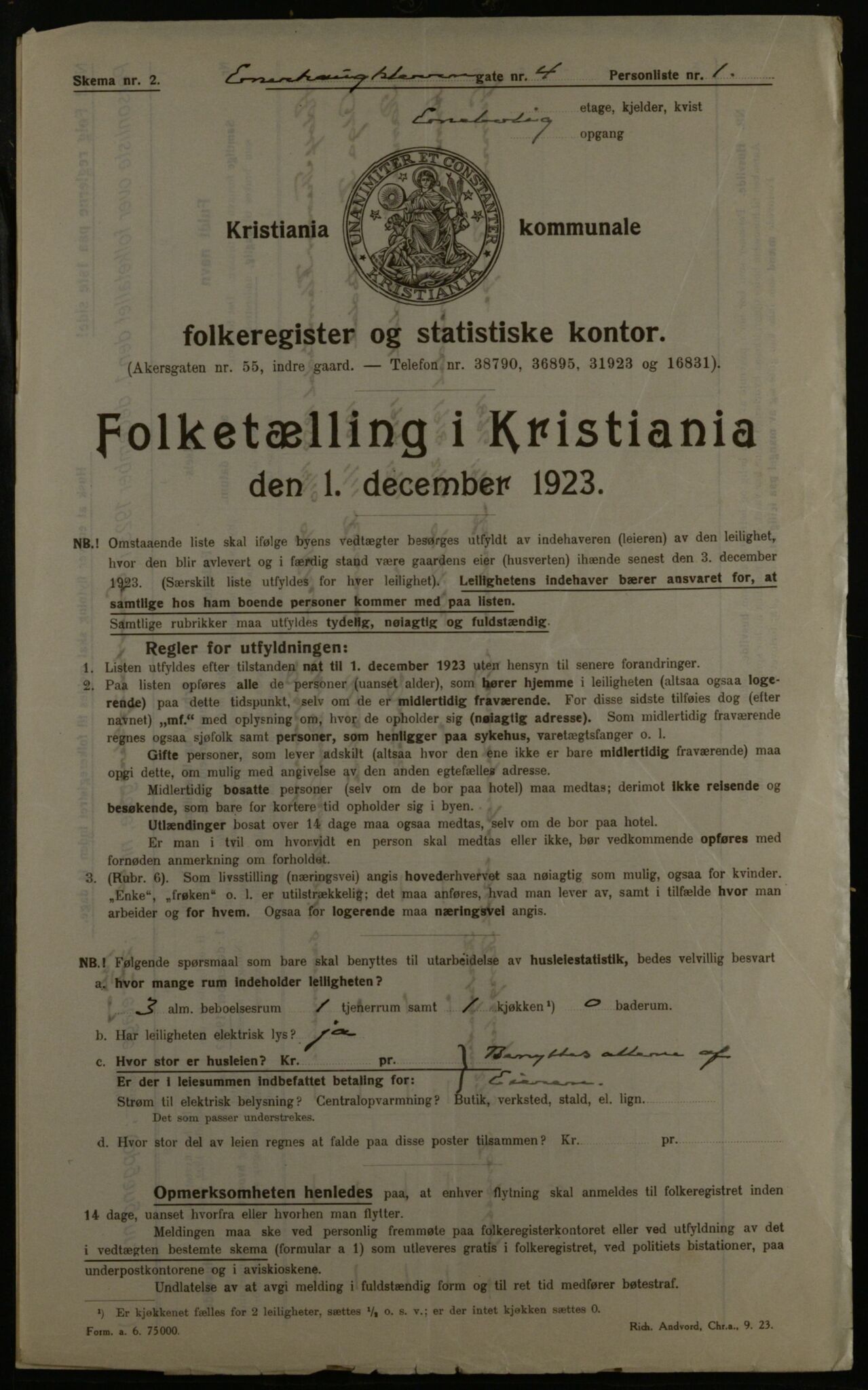 OBA, Kommunal folketelling 1.12.1923 for Kristiania, 1923, s. 24172