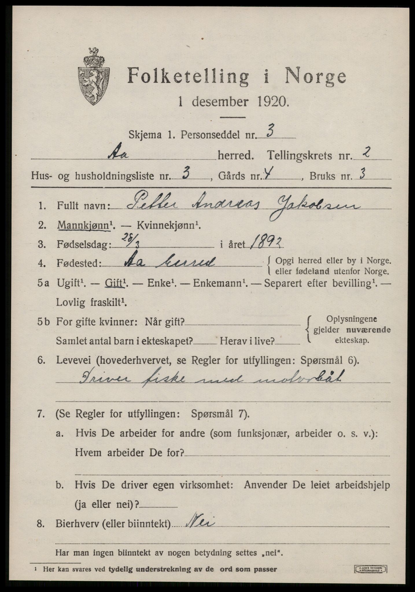 SAT, Folketelling 1920 for 1630 Å herred, 1920, s. 1416