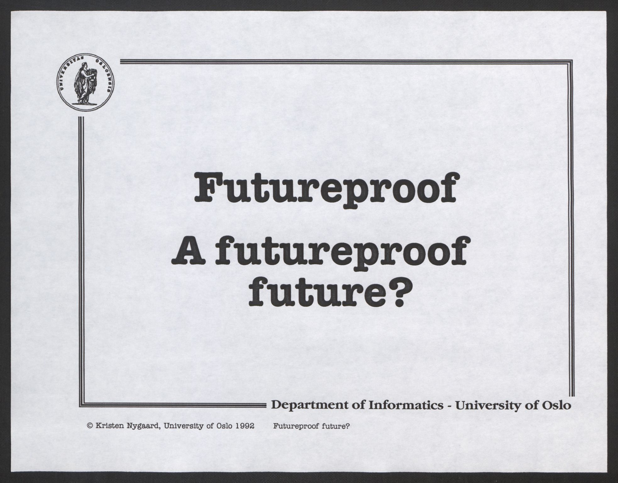 Nygaard, Kristen, AV/RA-PA-1398/F/Fh/L0003: Systemarbeid/brukermedvirkning, 1979-2002, s. 172