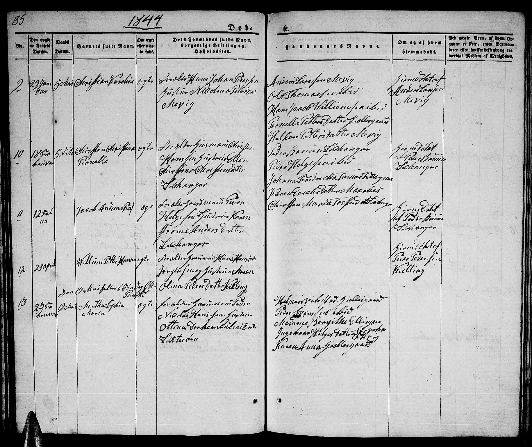 Ministerialprotokoller, klokkerbøker og fødselsregistre - Nordland, AV/SAT-A-1459/805/L0106: Klokkerbok nr. 805C02, 1841-1861, s. 35