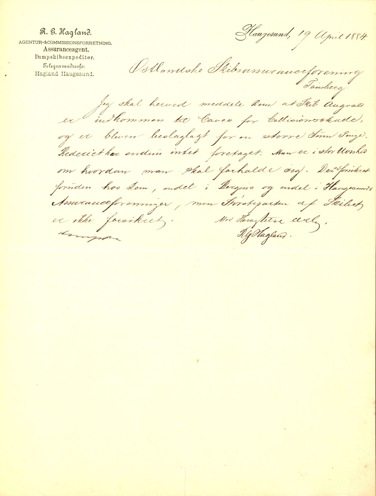 Pa 63 - Østlandske skibsassuranceforening, VEMU/A-1079/G/Ga/L0017/0002: Havaridokumenter / St. Lawrence, Frank, Souvenir, Sokrates, Augwald, 1884, s. 80