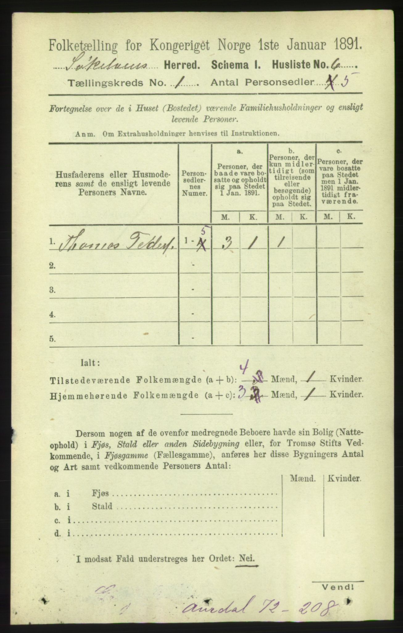 RA, Folketelling 1891 for 1528 Sykkylven herred, 1891, s. 21