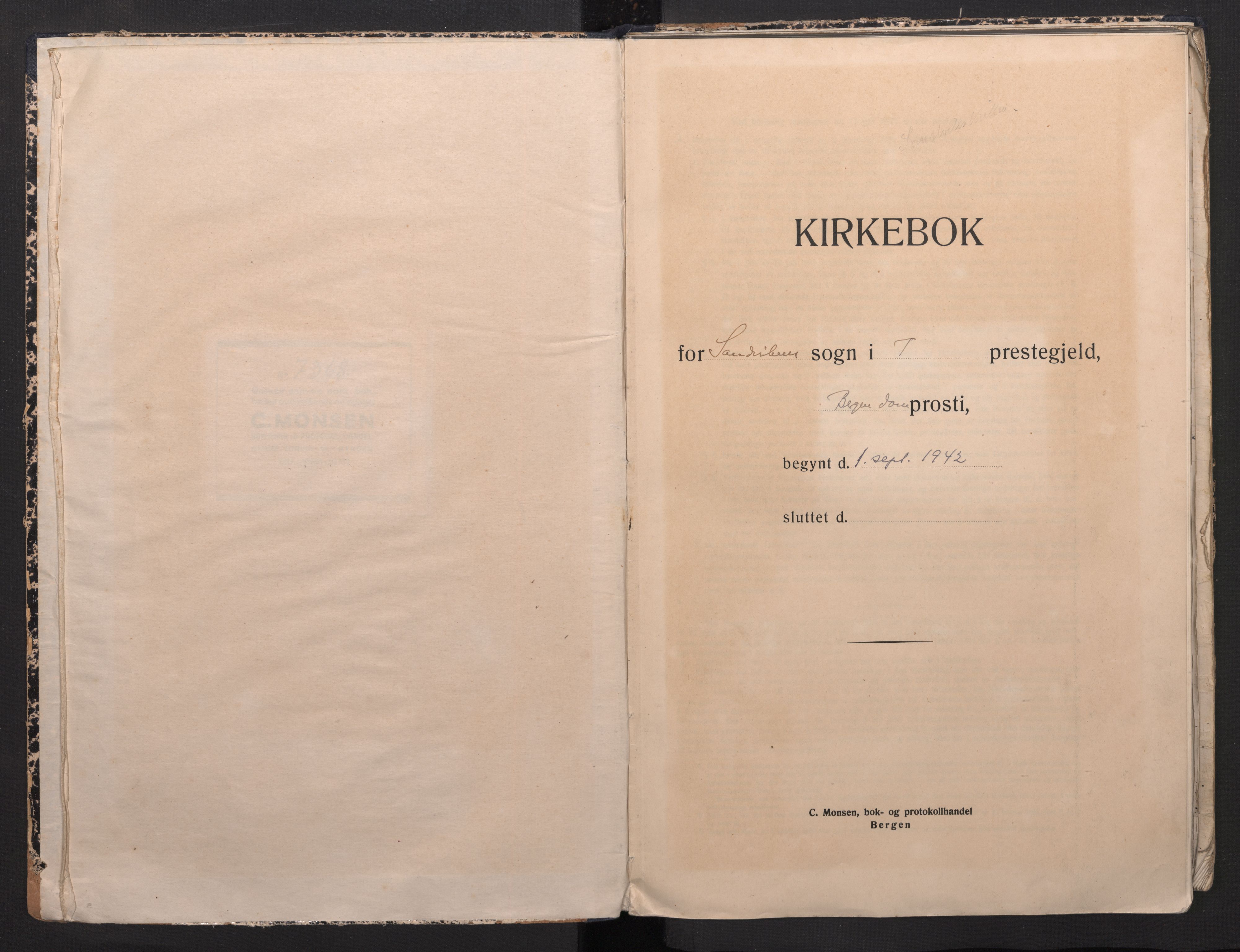 Sandviken Sokneprestembete, SAB/A-77601/H/Ha: Ministerialbok nr. H 1, 1942-1945