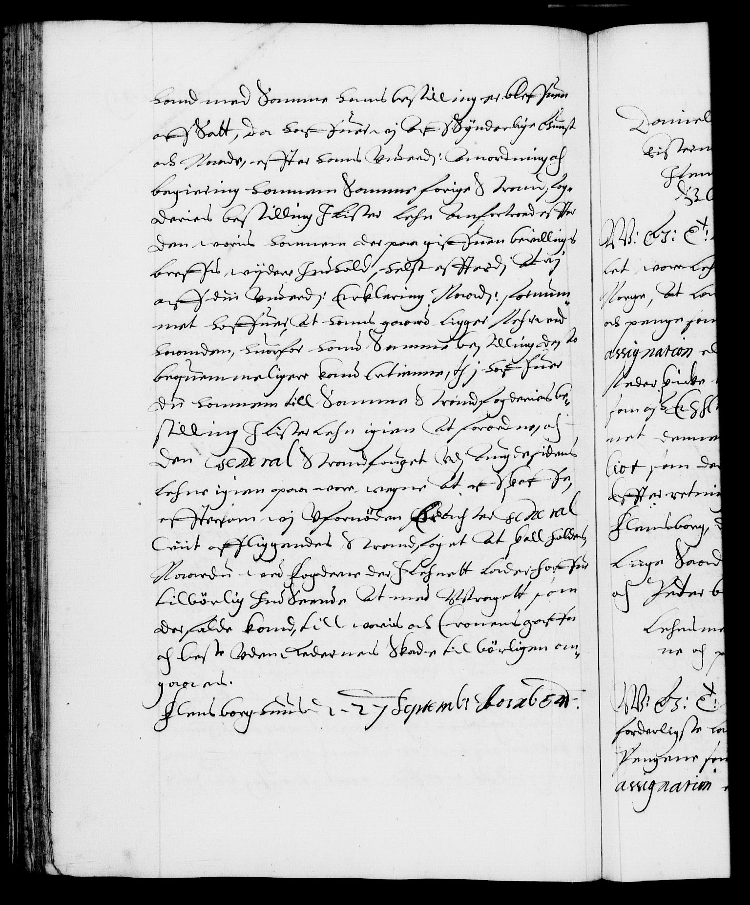 Danske Kanselli 1572-1799, RA/EA-3023/F/Fc/Fca/Fcab/L0009: Norske tegnelser (mikrofilm), 1653-1656, s. 249b