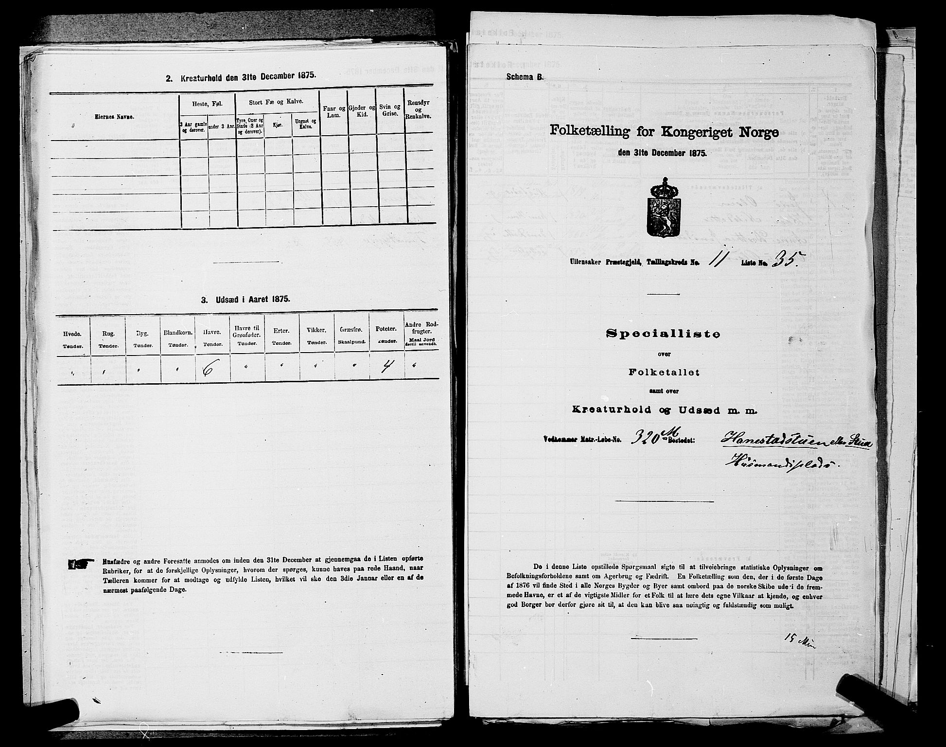 RA, Folketelling 1875 for 0235P Ullensaker prestegjeld, 1875, s. 1710